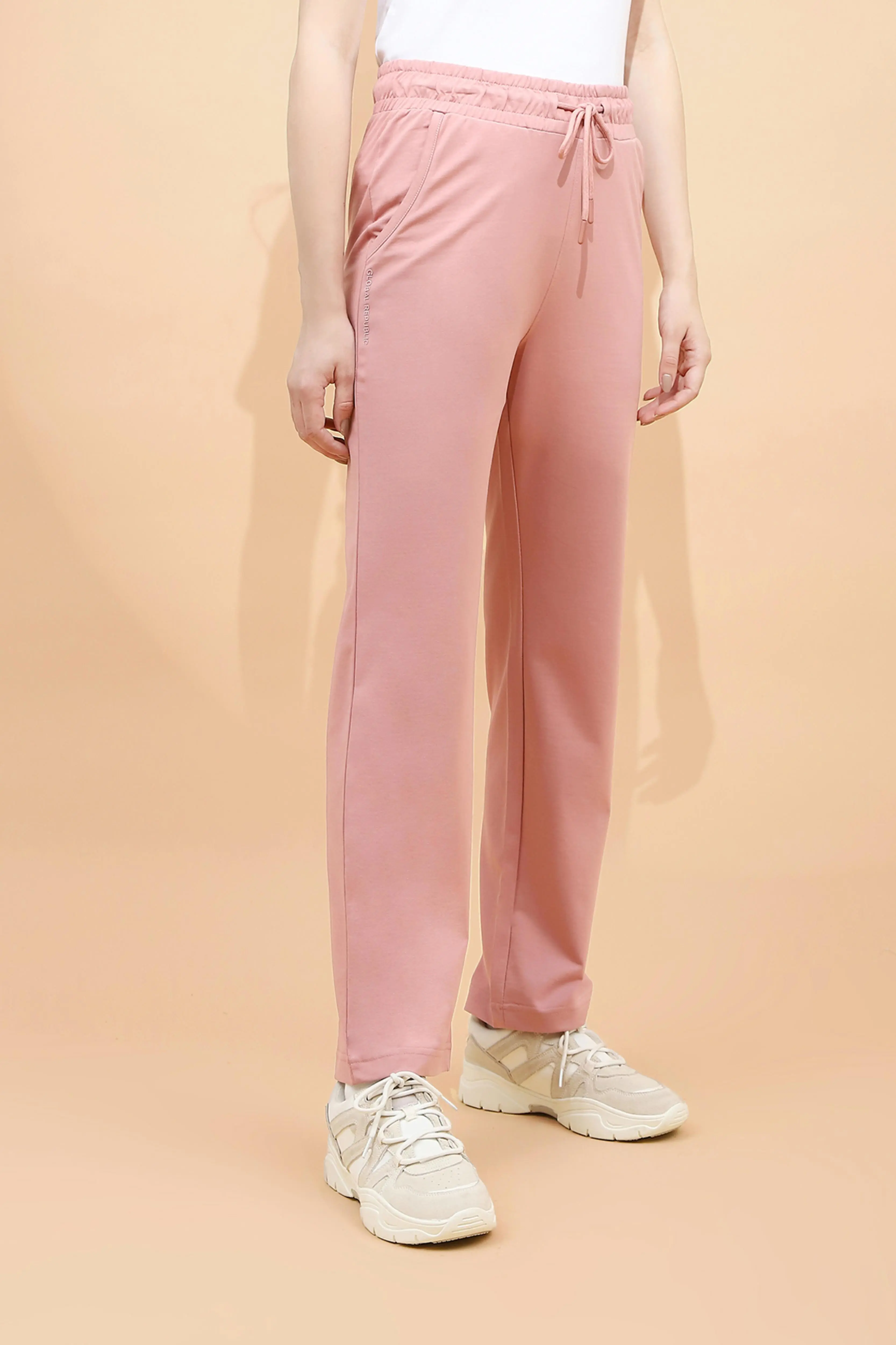 Pink Cotton Blend Regular Fit Lower - Image 3
