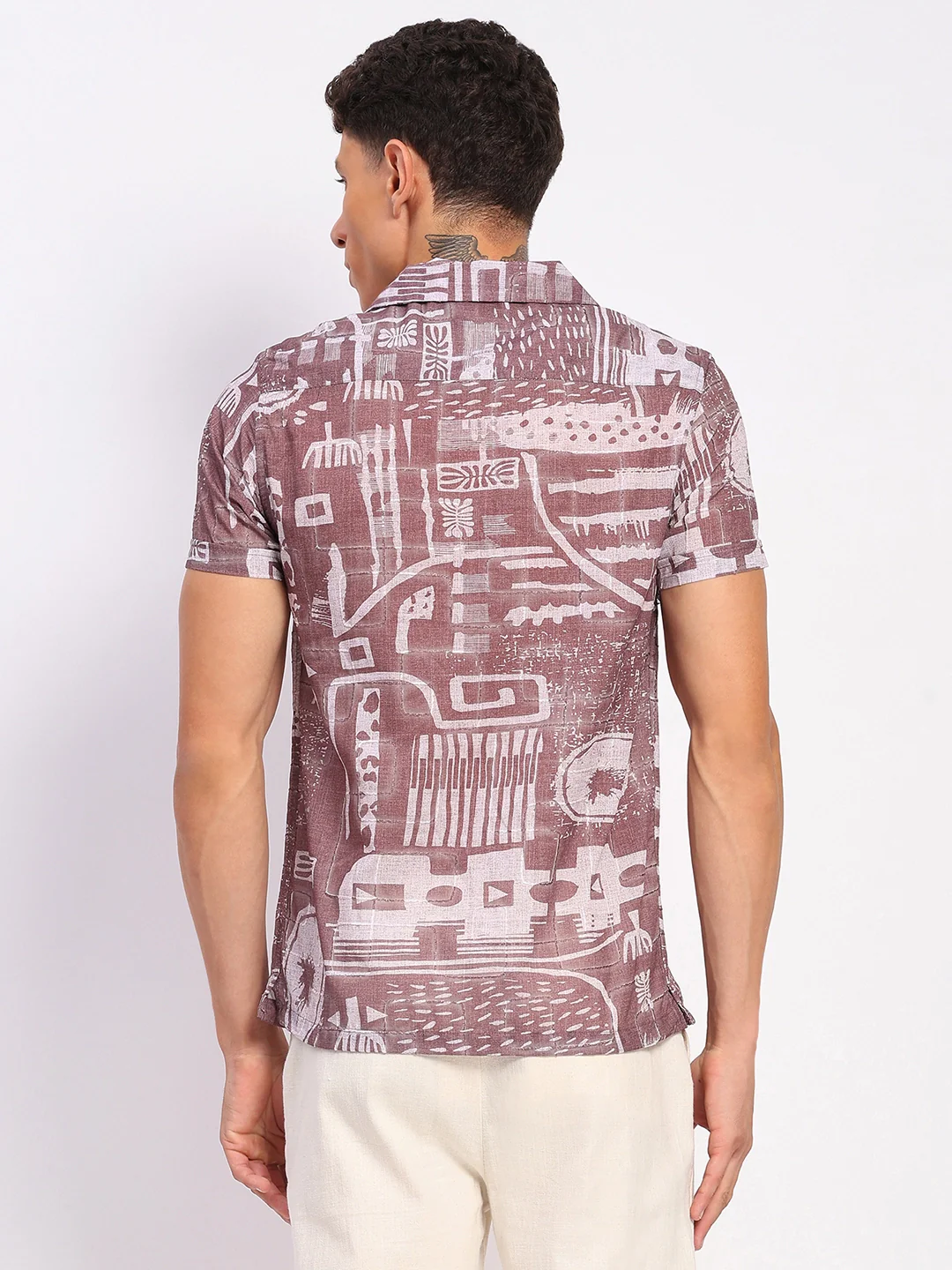 Brick Abstract Print Shirt - Image 9