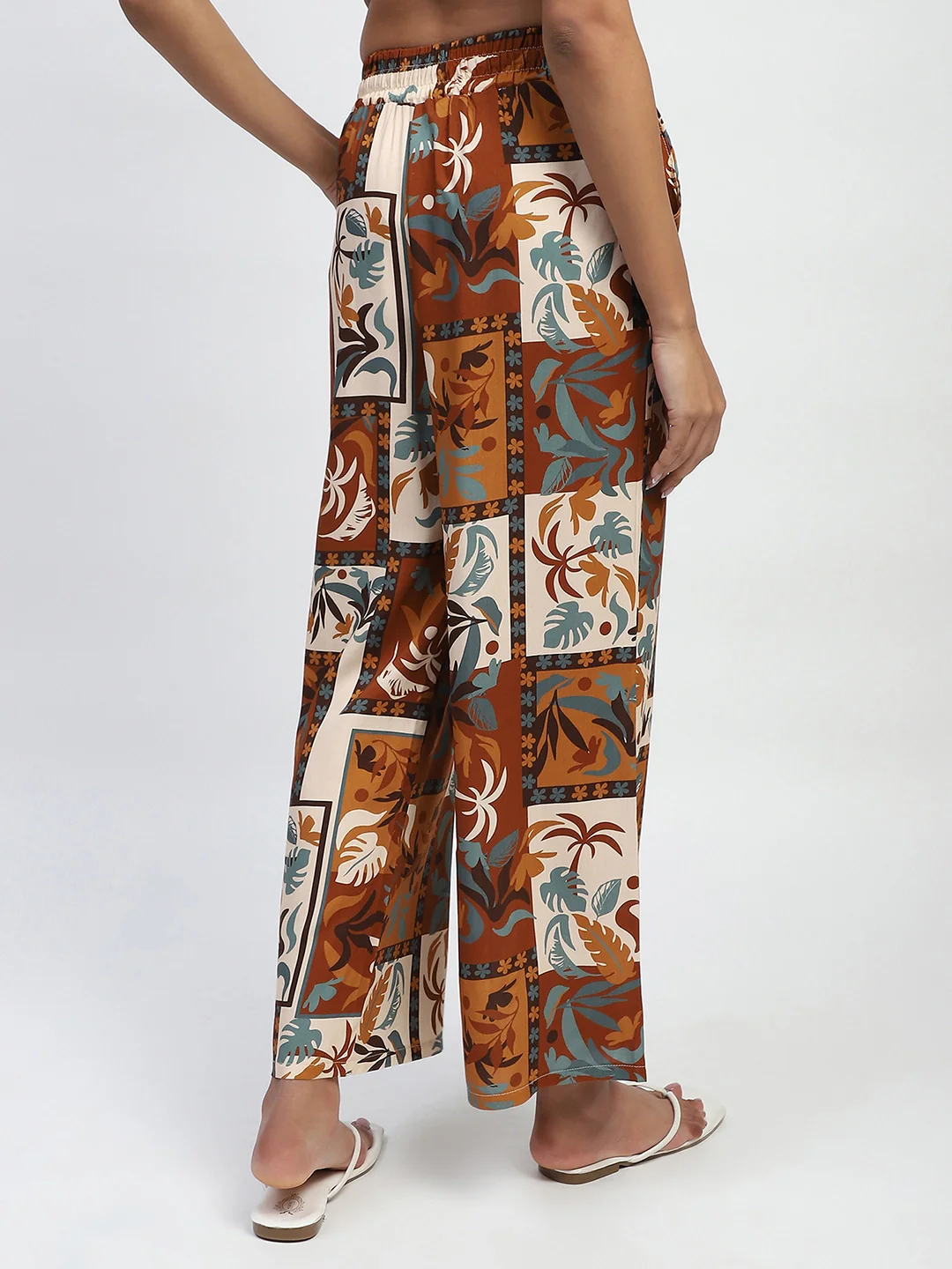 Brown Digital Print Rayon Lower - Image 8
