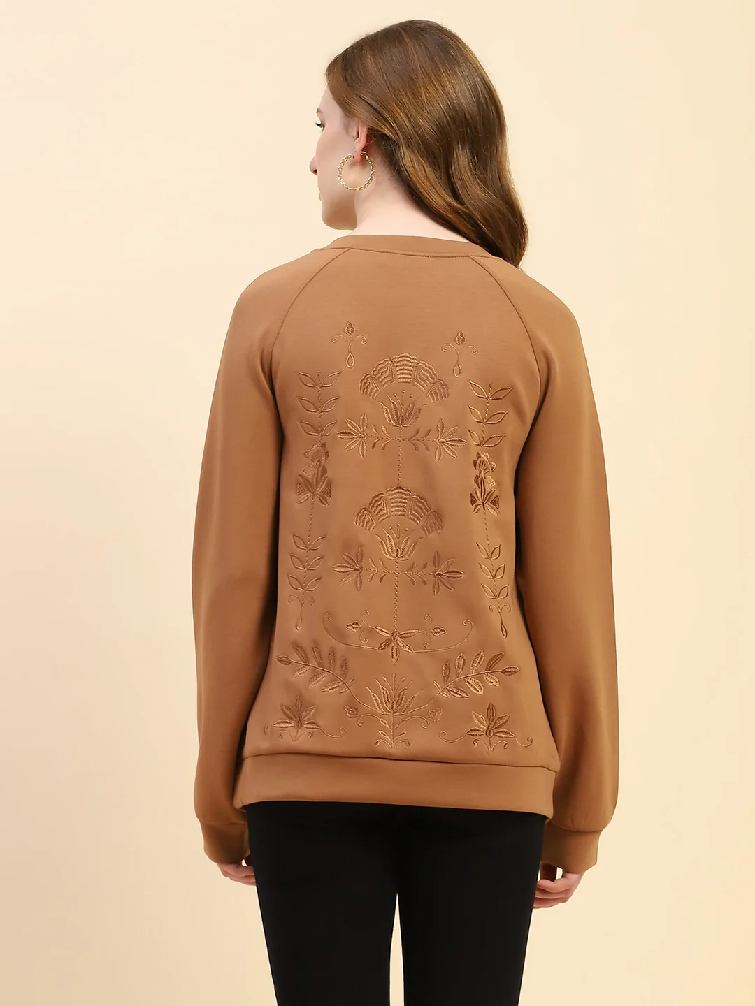Brown Back Embroidered Sweatshirt - Image 11