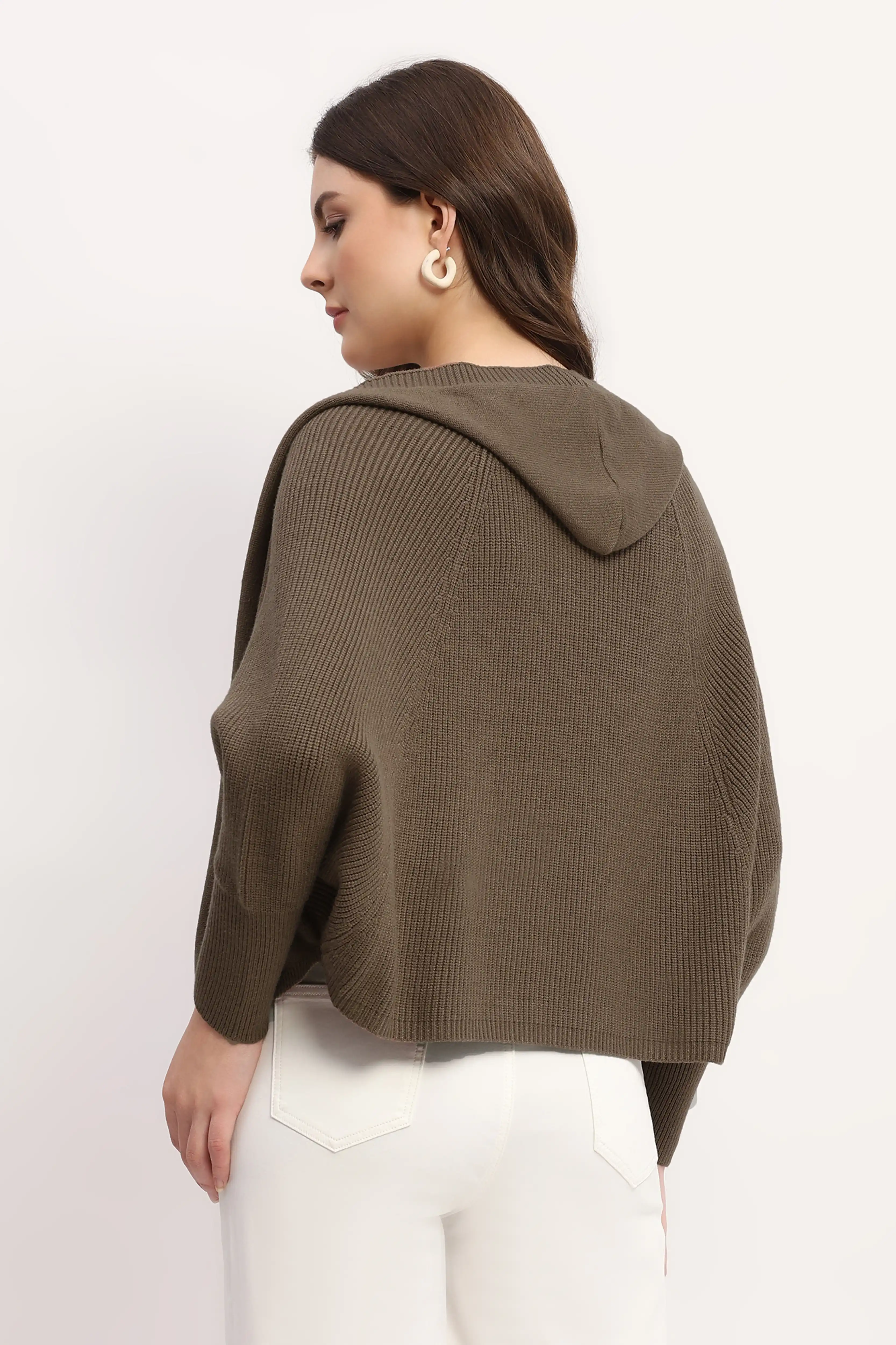Brown Hooded Winter Shrug - Image 5