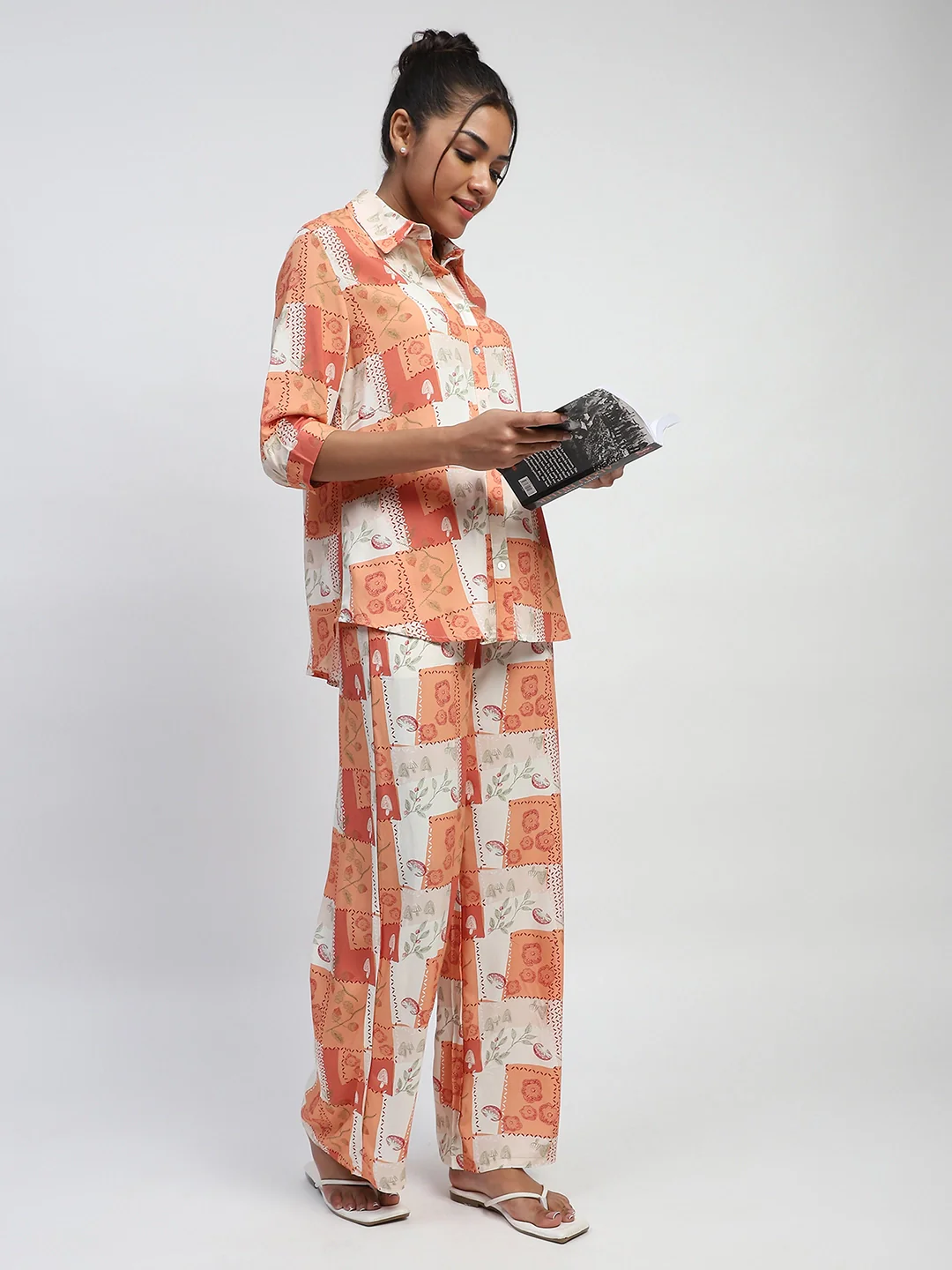 Brown Rayon Digital Print Nightsuit - Image 9