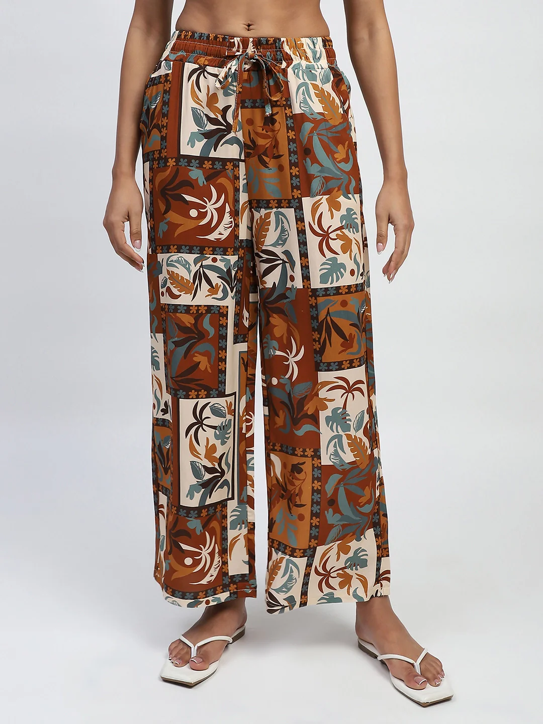 Brown Digital Print Rayon Nightsuit - Image 8