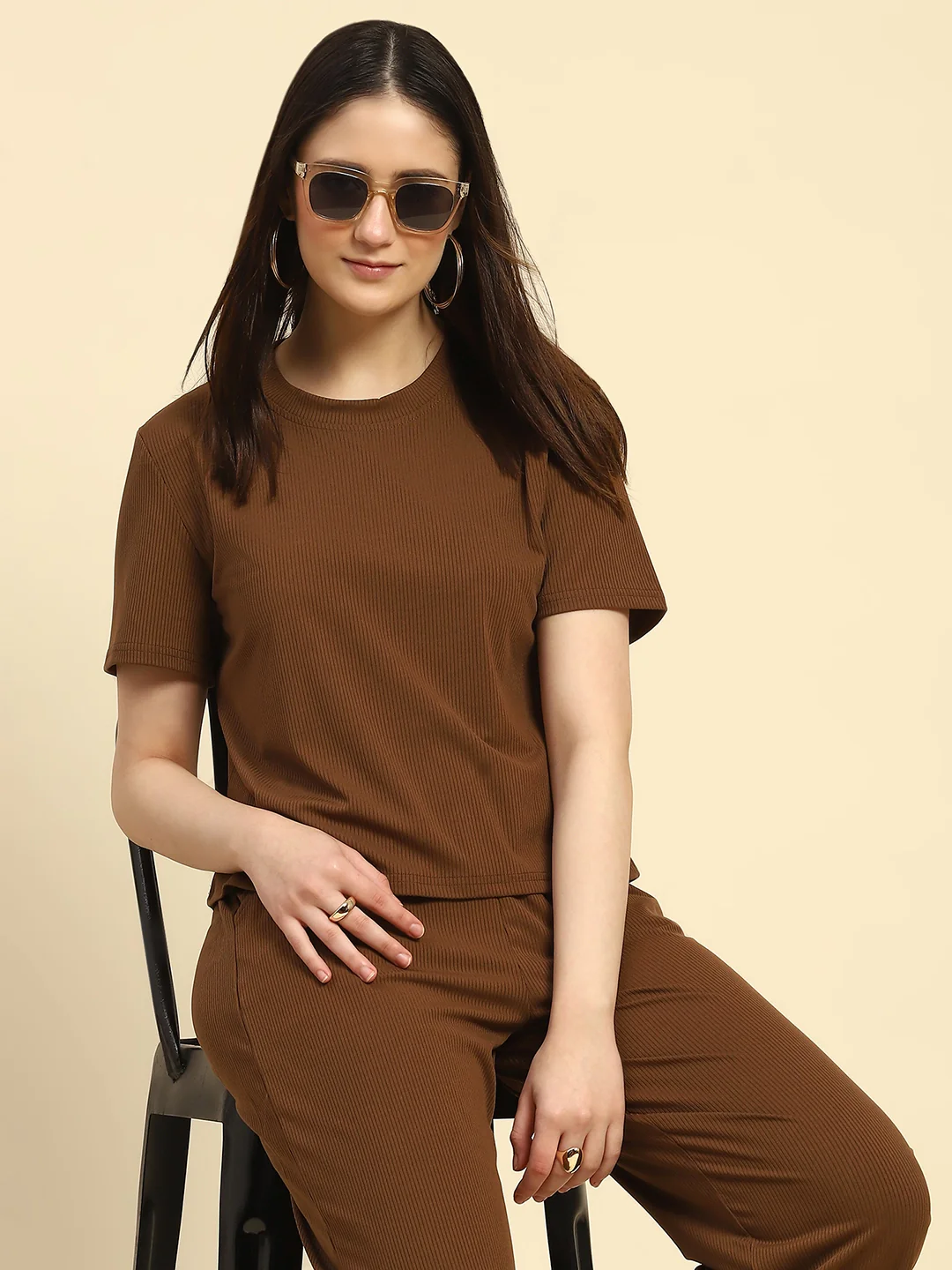 Brown Striped Co-ord Set - Image 5