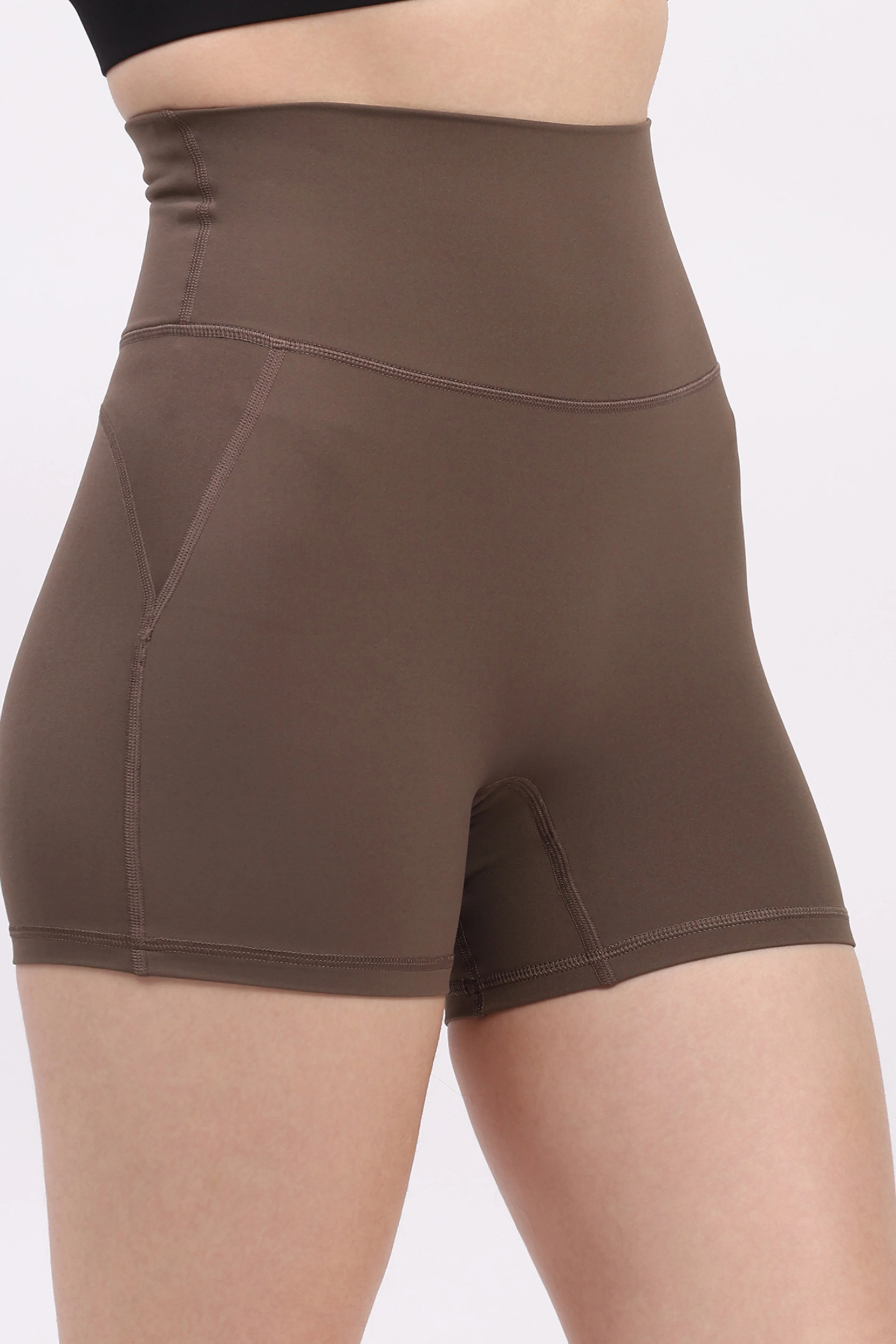 Brown Ultra Stretchable Seamless Shorts - Image 6