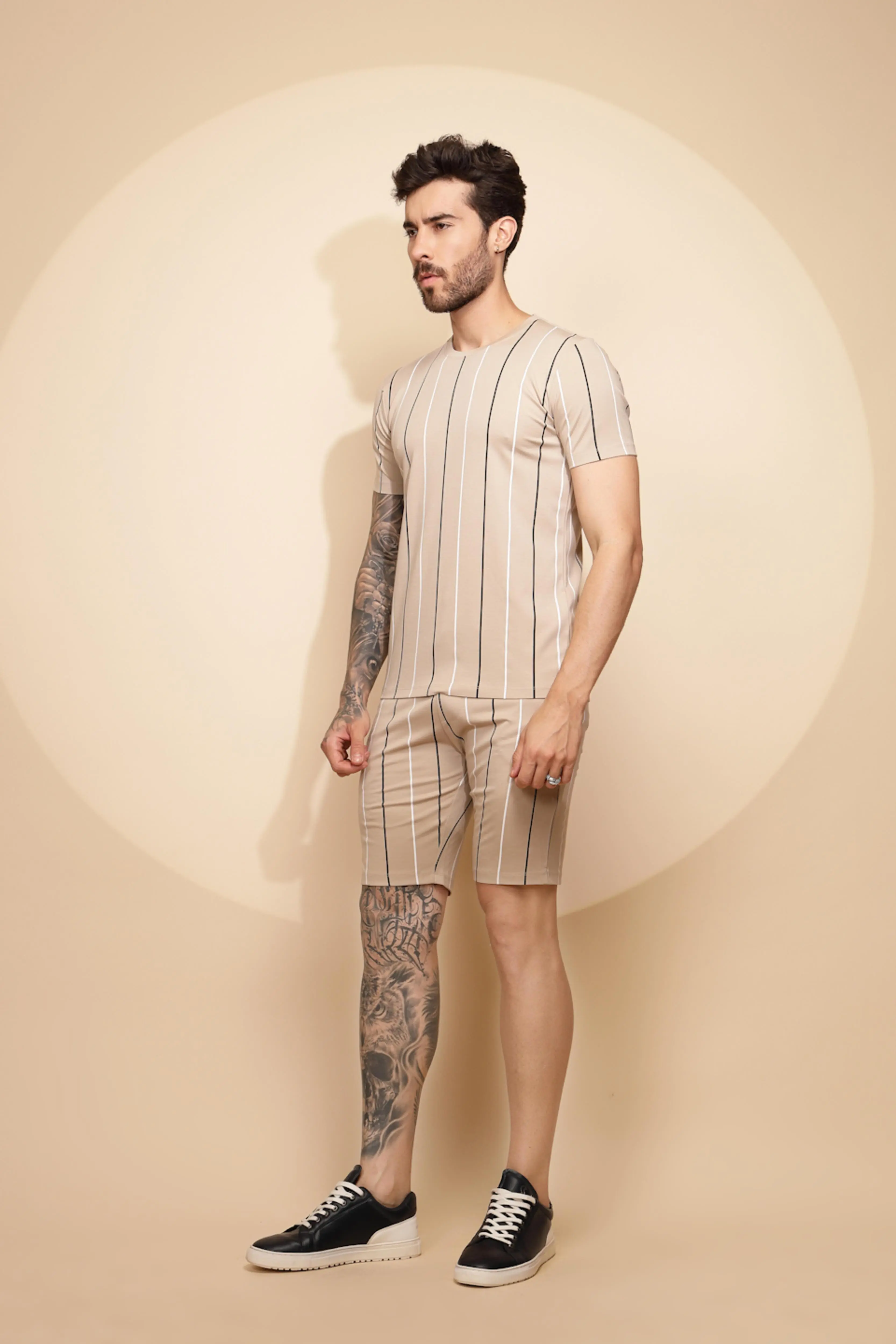 Brown Viscose Shorts Set - Image 2