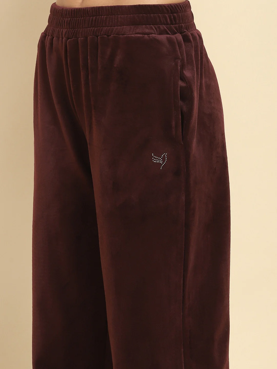 Burgundy Velvet Winter Nightsuit - Image 6