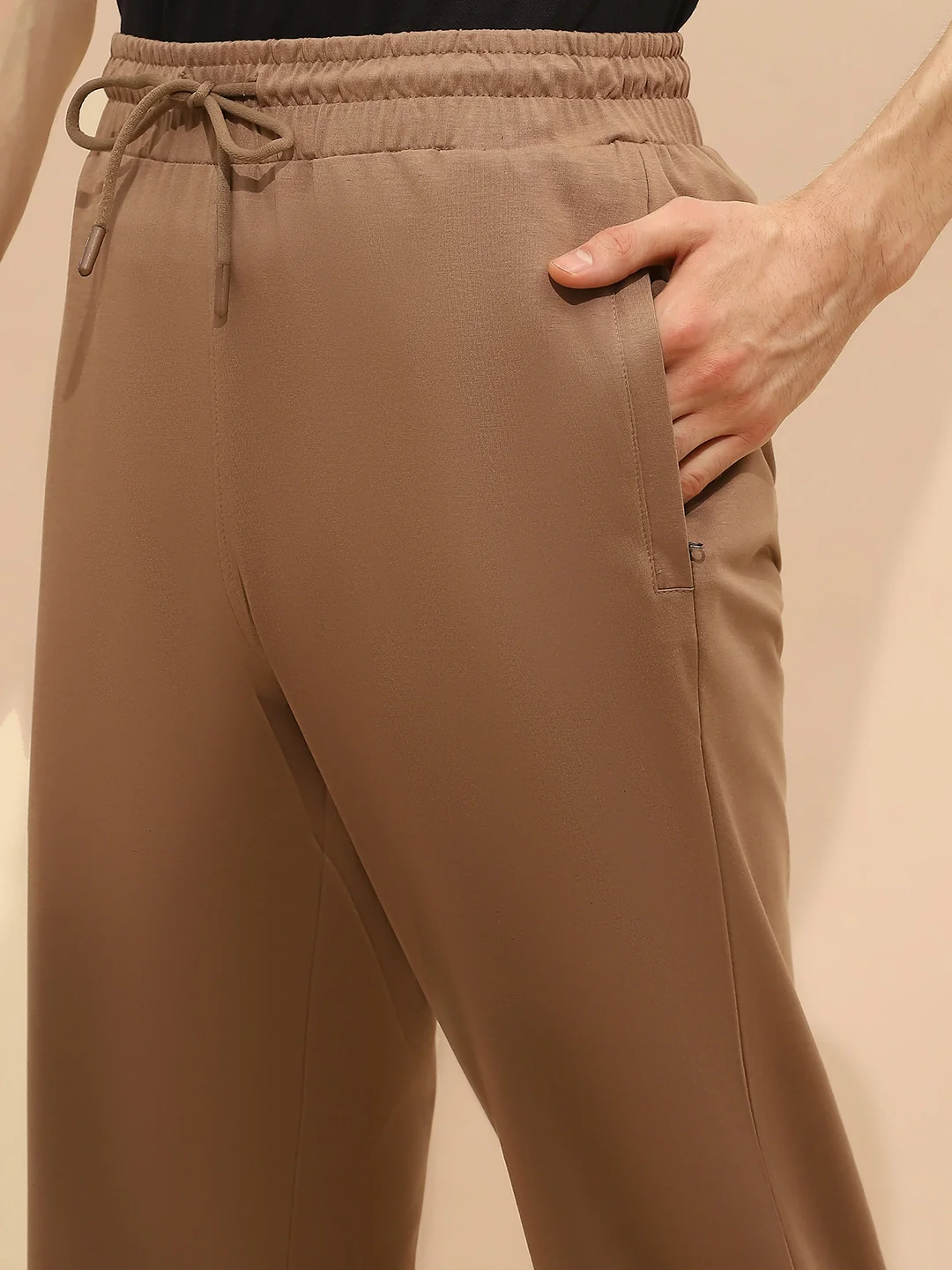 Camel Cotton Blend Regular Fit Lower - Image 12