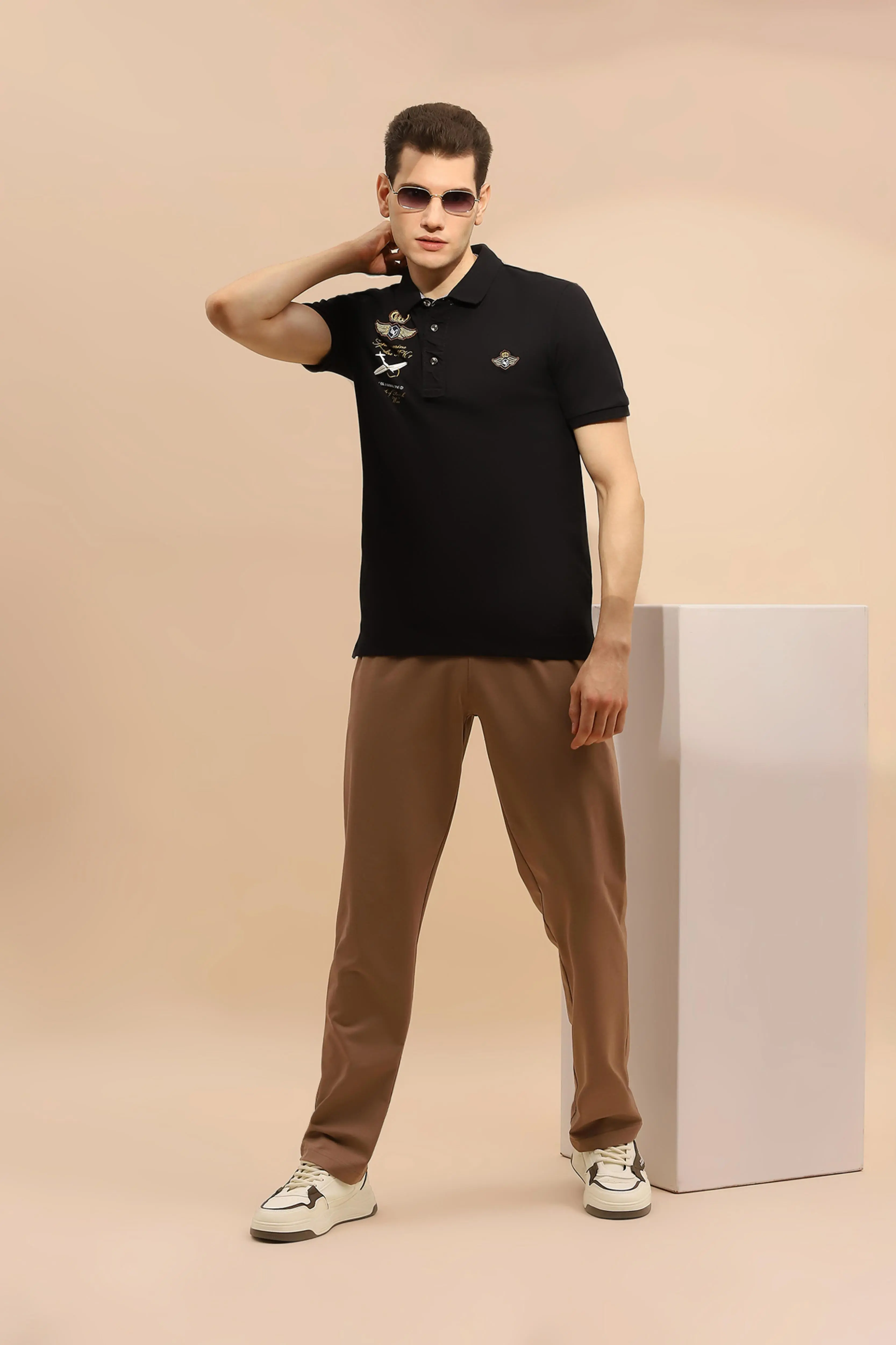 Camel Cotton Blend Regular Fit Lower - Image 7