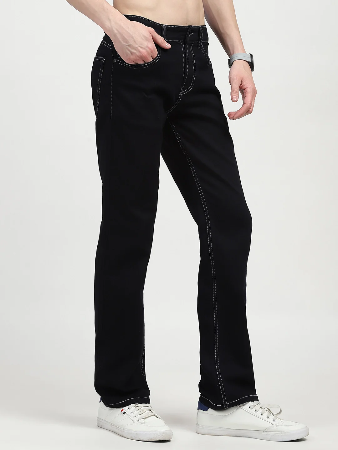 Carbon Blue Cotton Jeans - Image 7