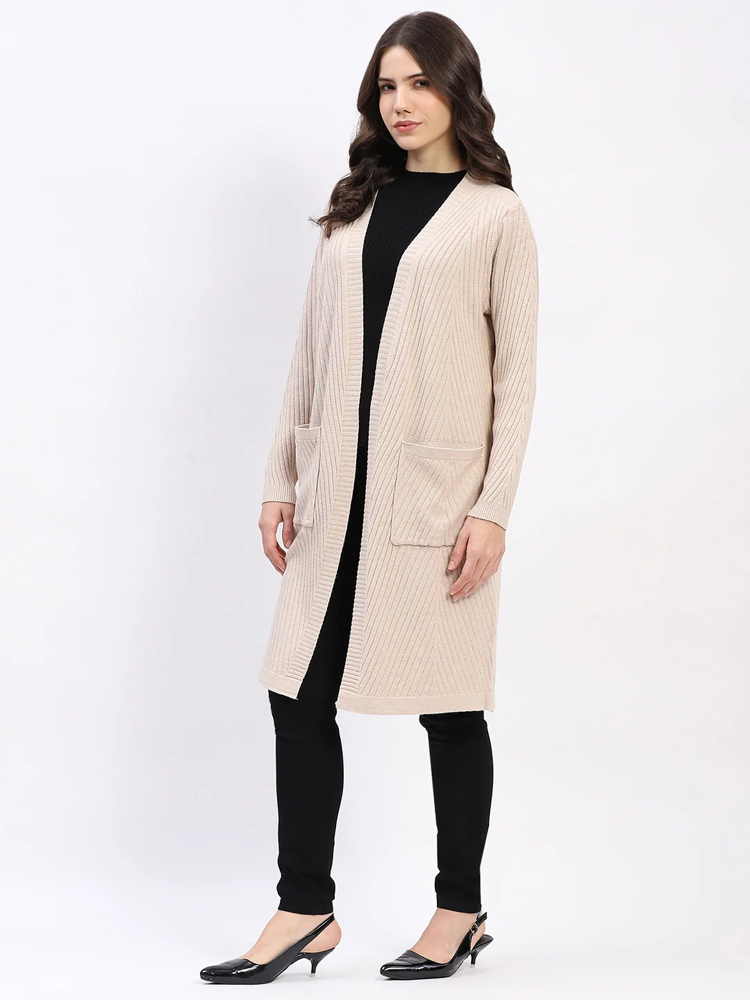 Chevron Elegance Longline Shrug - Image 10