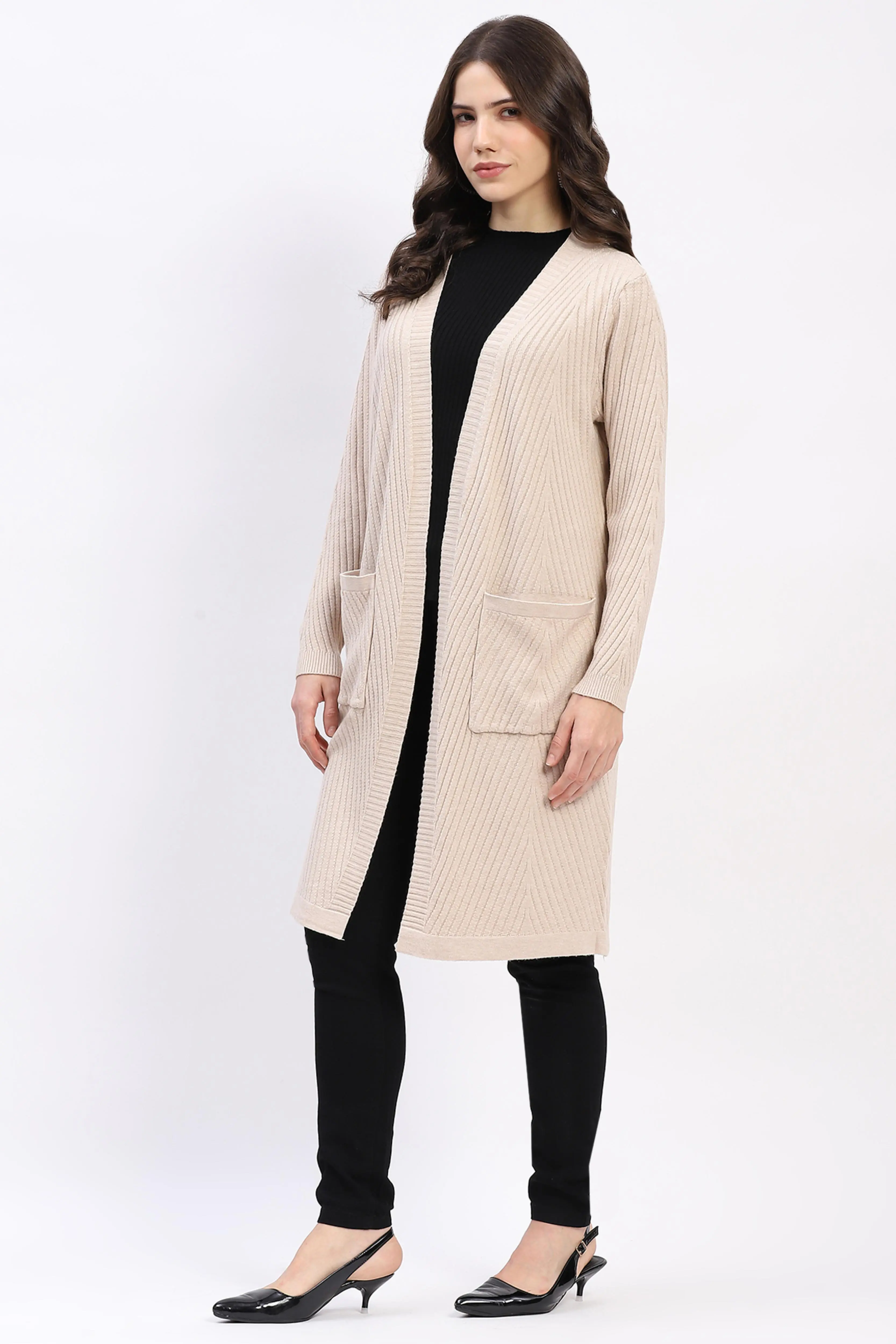 Chevron Elegance Longline Shrug - Image 2
