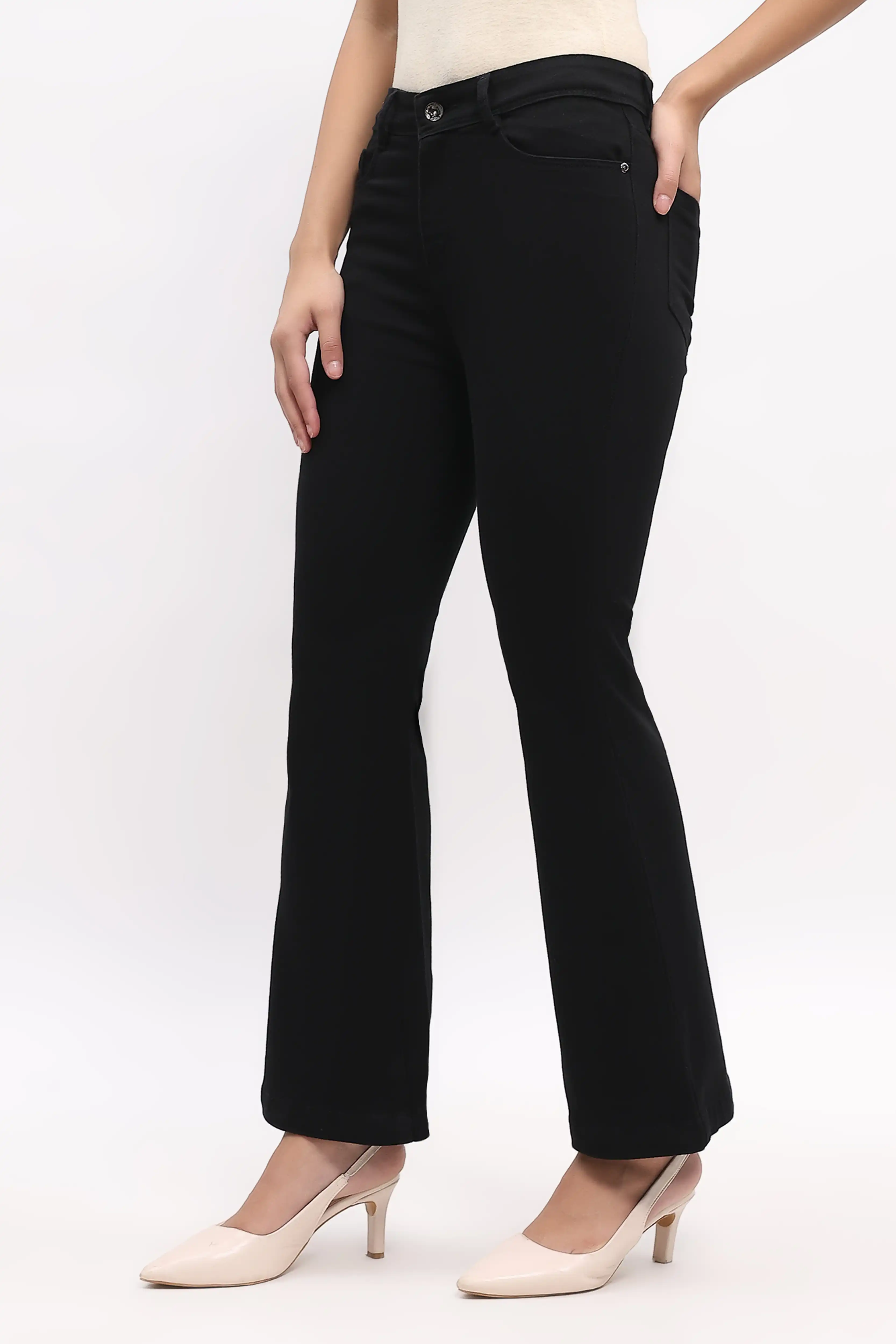 Classic Black Bootcut Jeans - Image 4