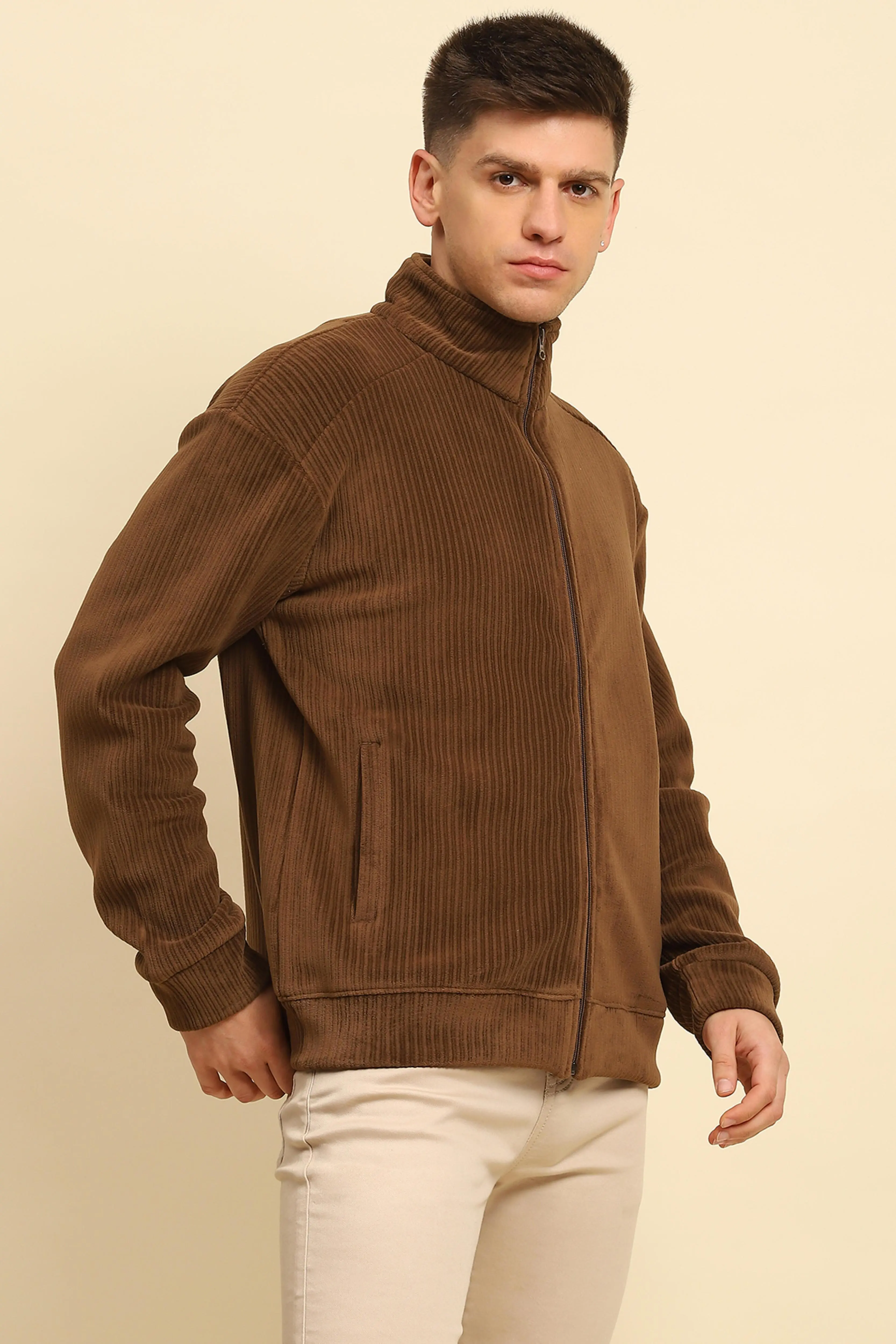 Coffee Solid Jacket - Image 3
