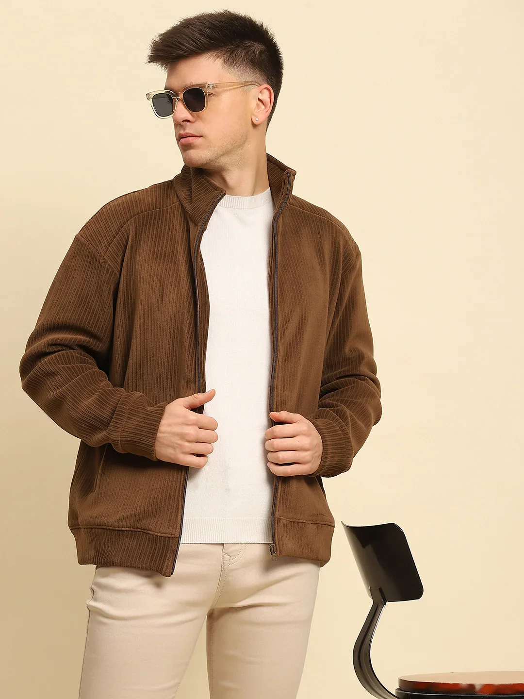 Coffee Solid Jacket - Image 5