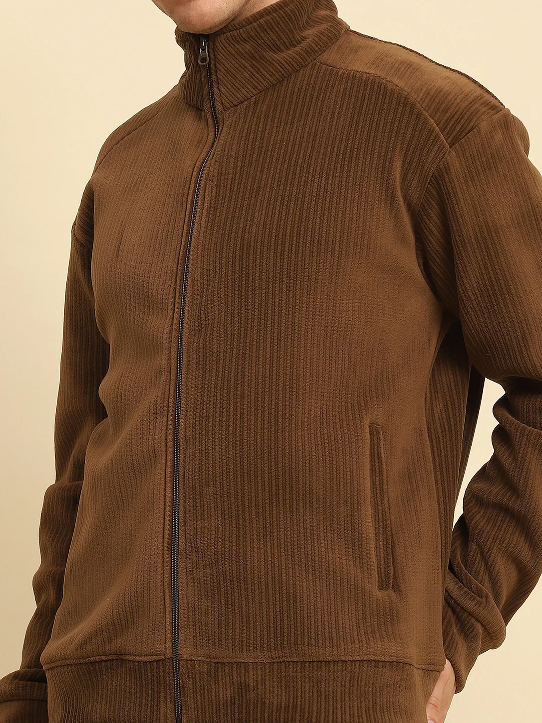 Coffee Solid Jacket - Image 9