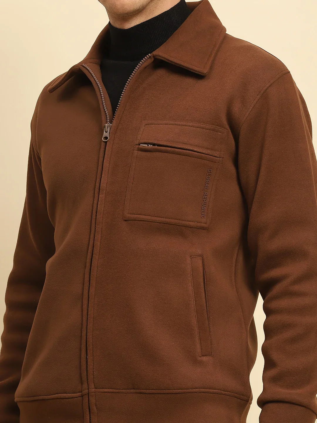Coffee Solid Jacket - Image 13