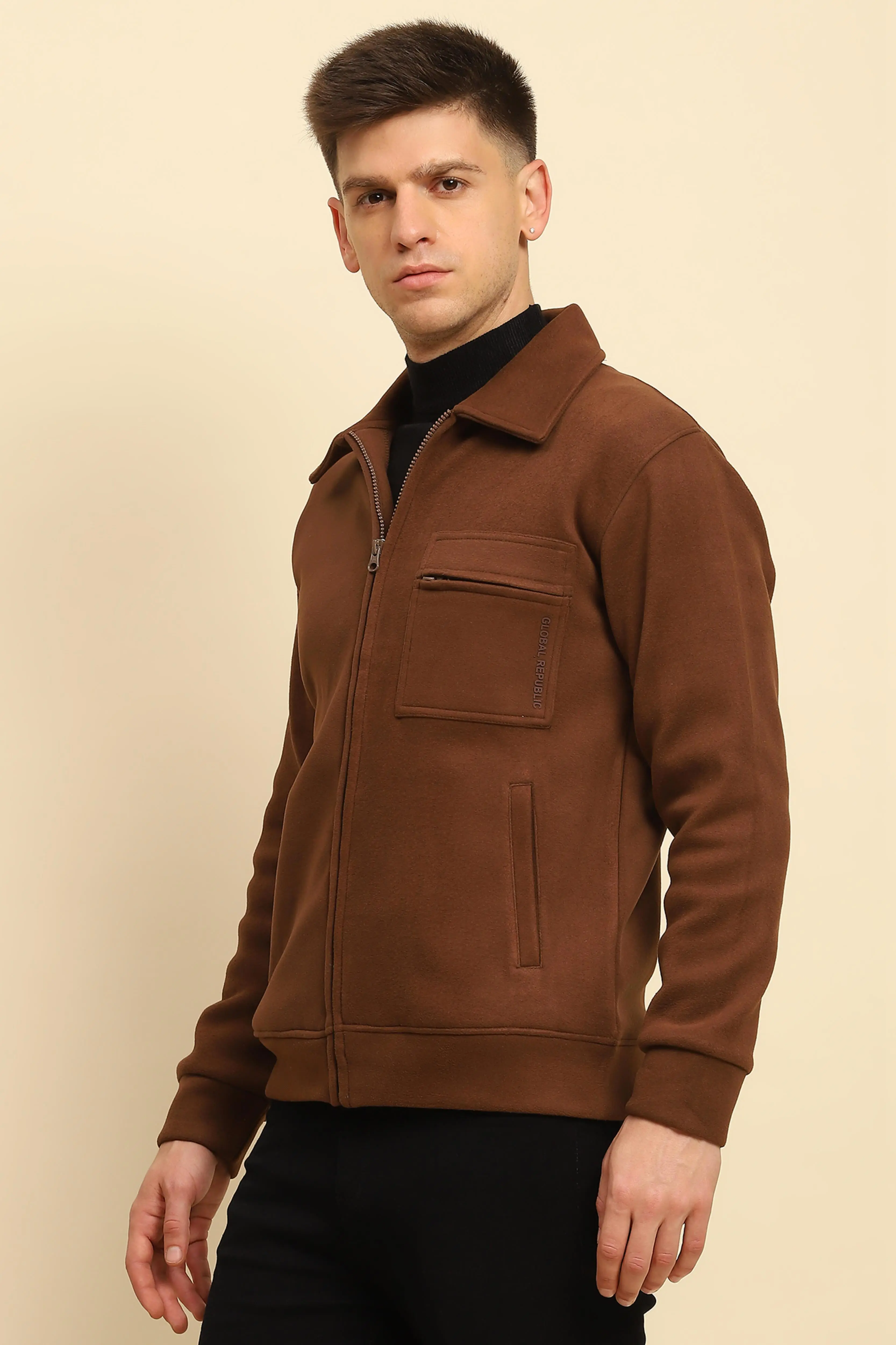 Coffee Solid Jacket - Image 2