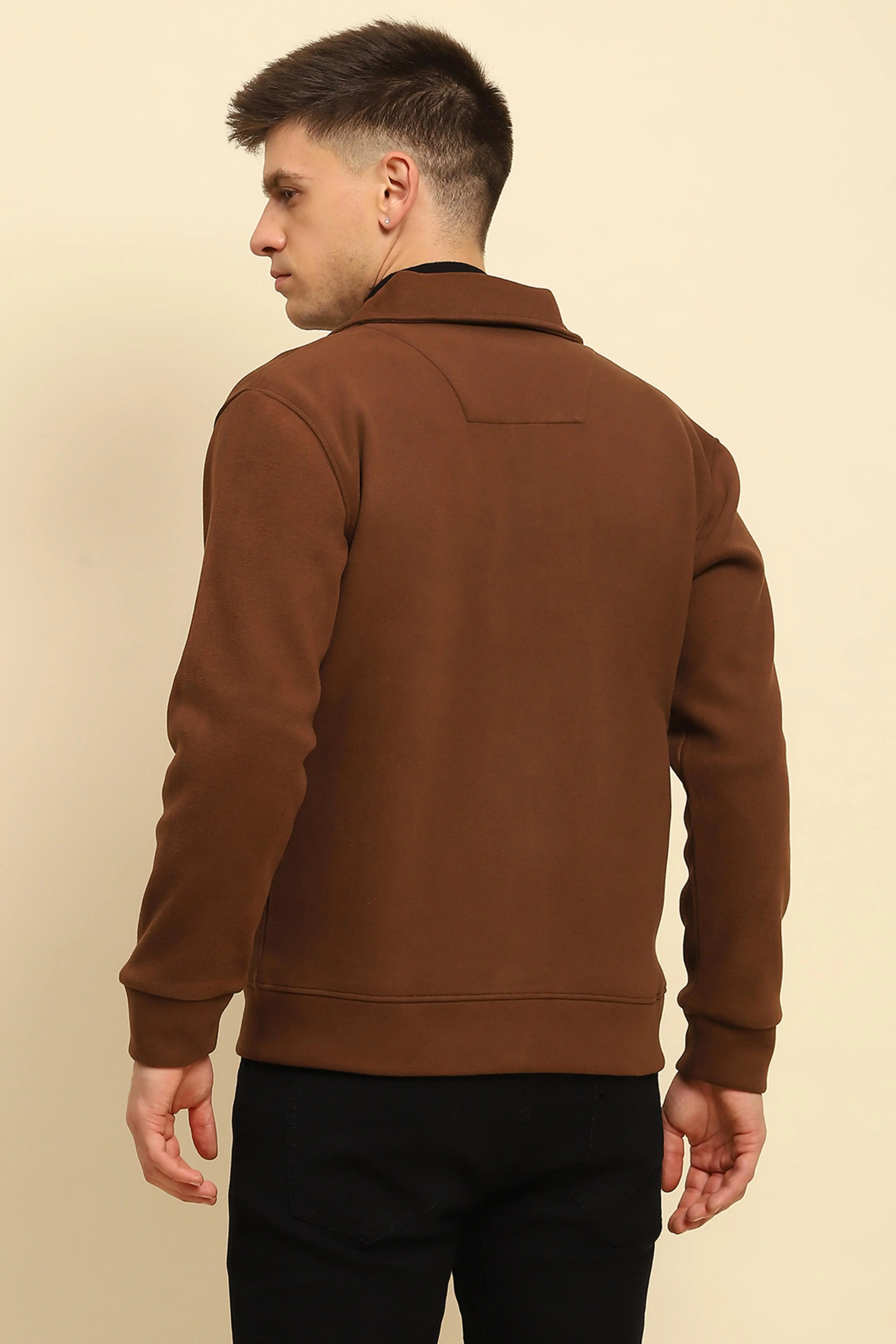 Coffee Solid Jacket - Image 4