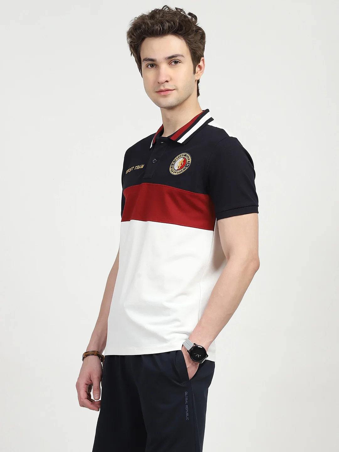 Maroon Cotton Polo T-Shirt - Image 10
