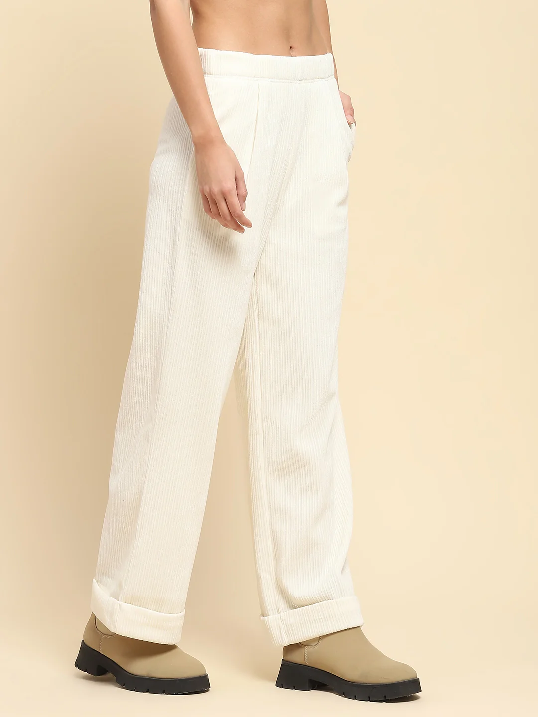 White Solid Loose Lower - Image 11