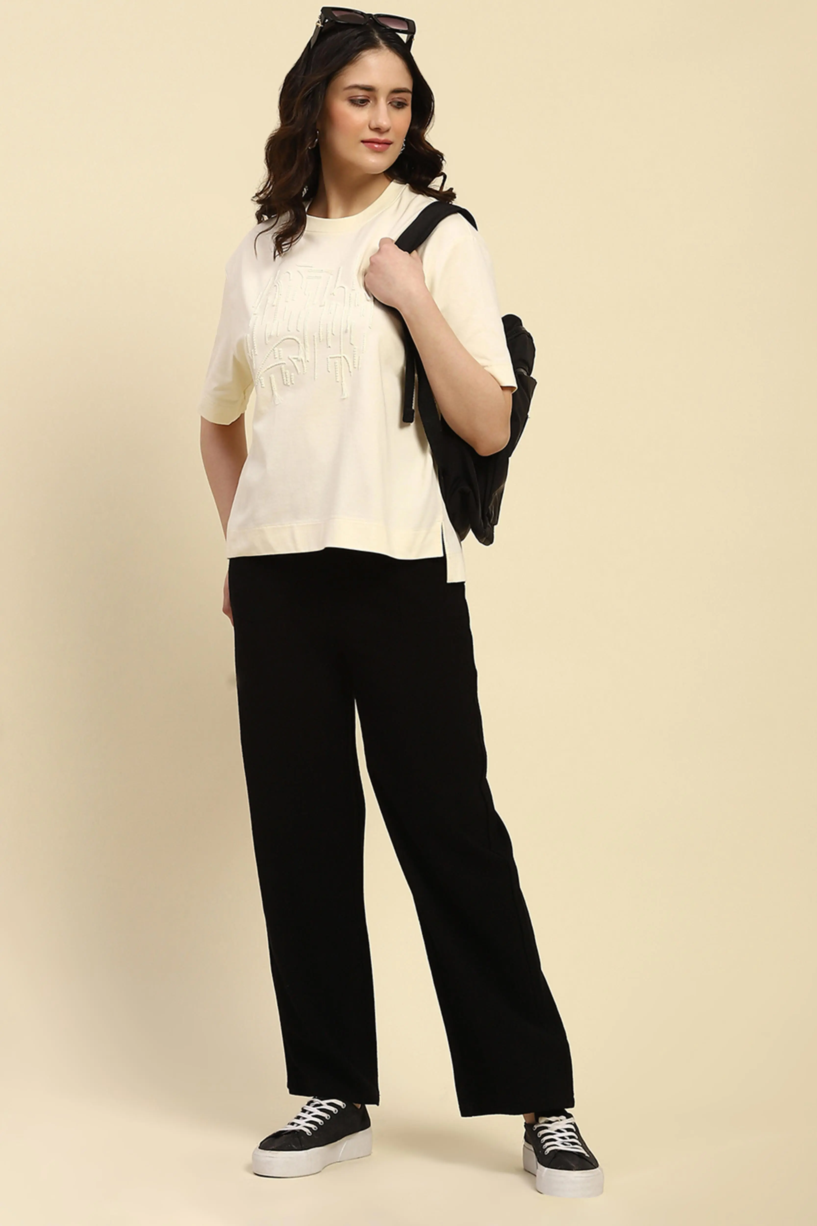 Cream UV Protection Oversized Top - Image 6