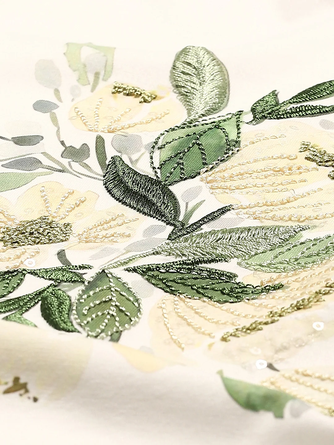 Cream Embroidered Cotton Top - Image 9
