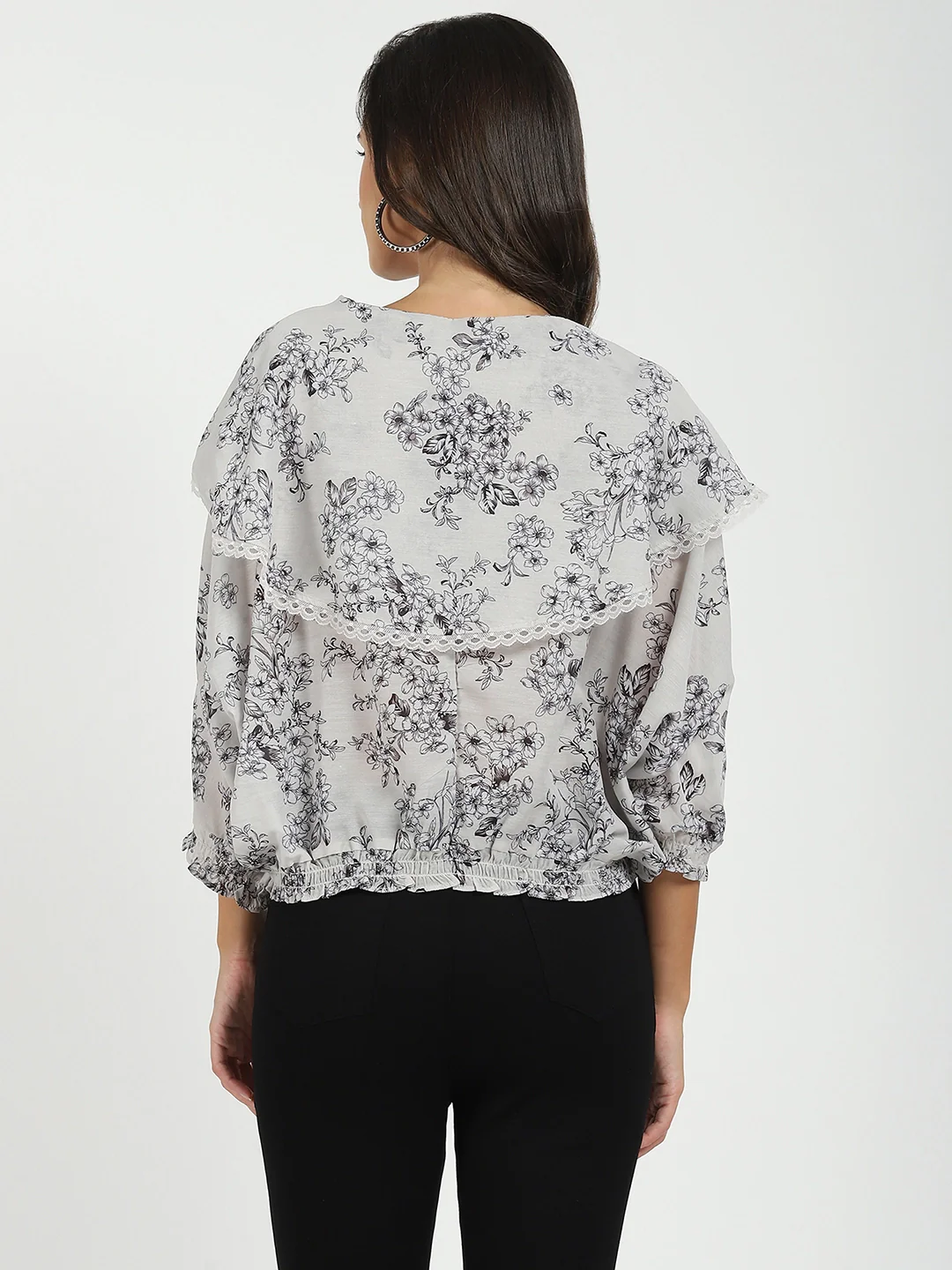 Cream Floral Top - Image 11