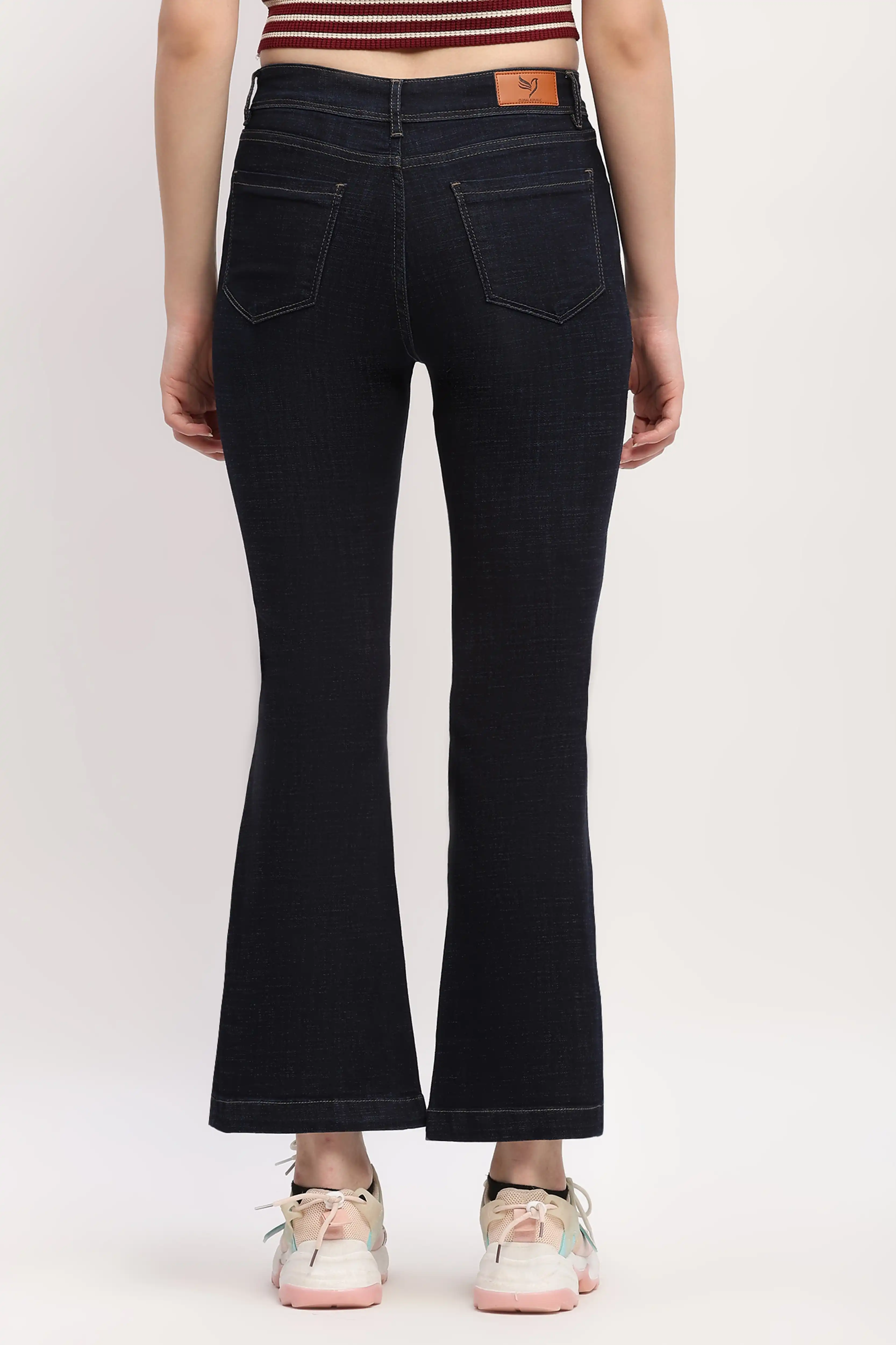 Dark Blue Bootcut Jeans - Image 3
