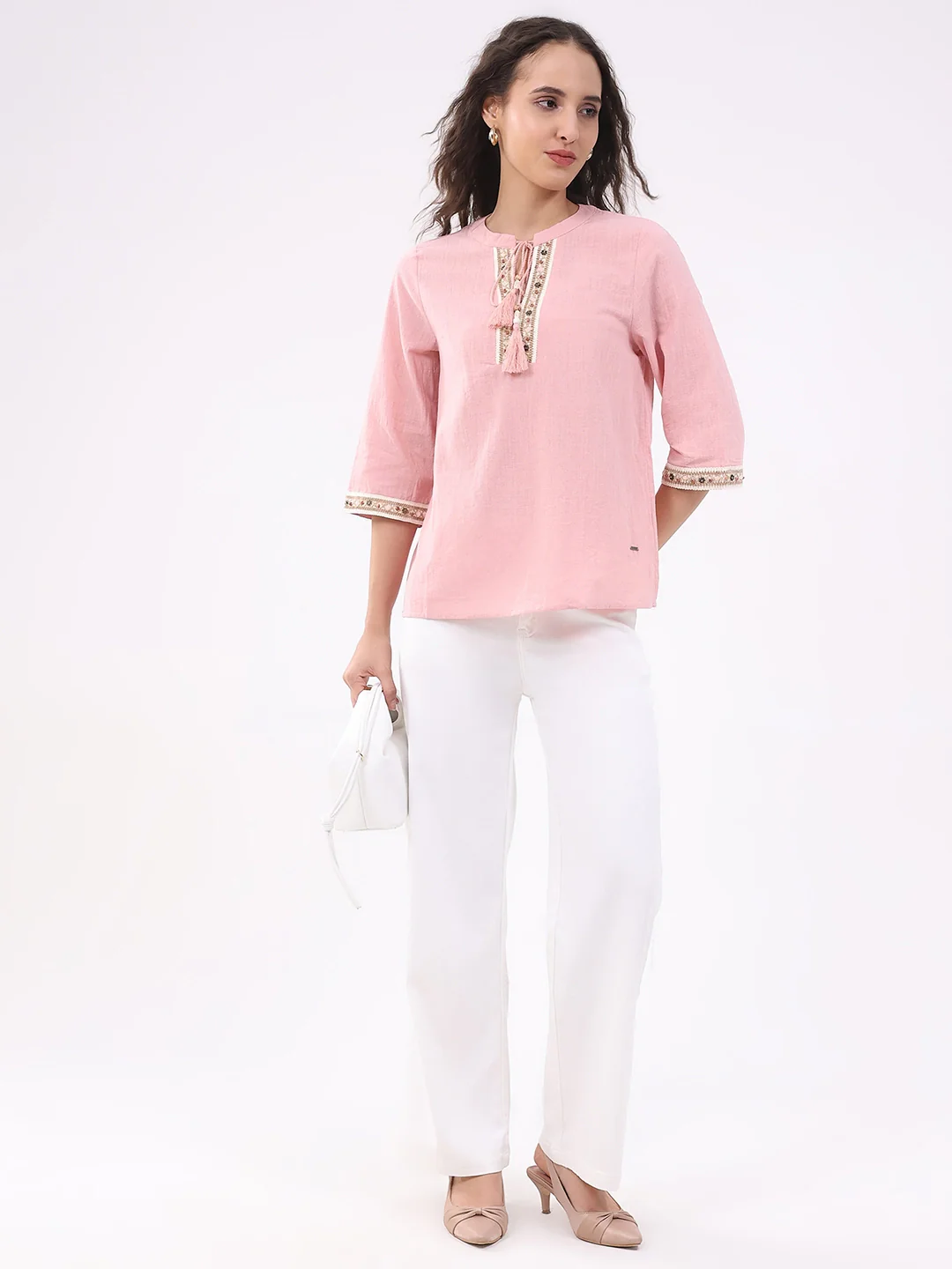 Dusty Pink Cotton Top - Image 6