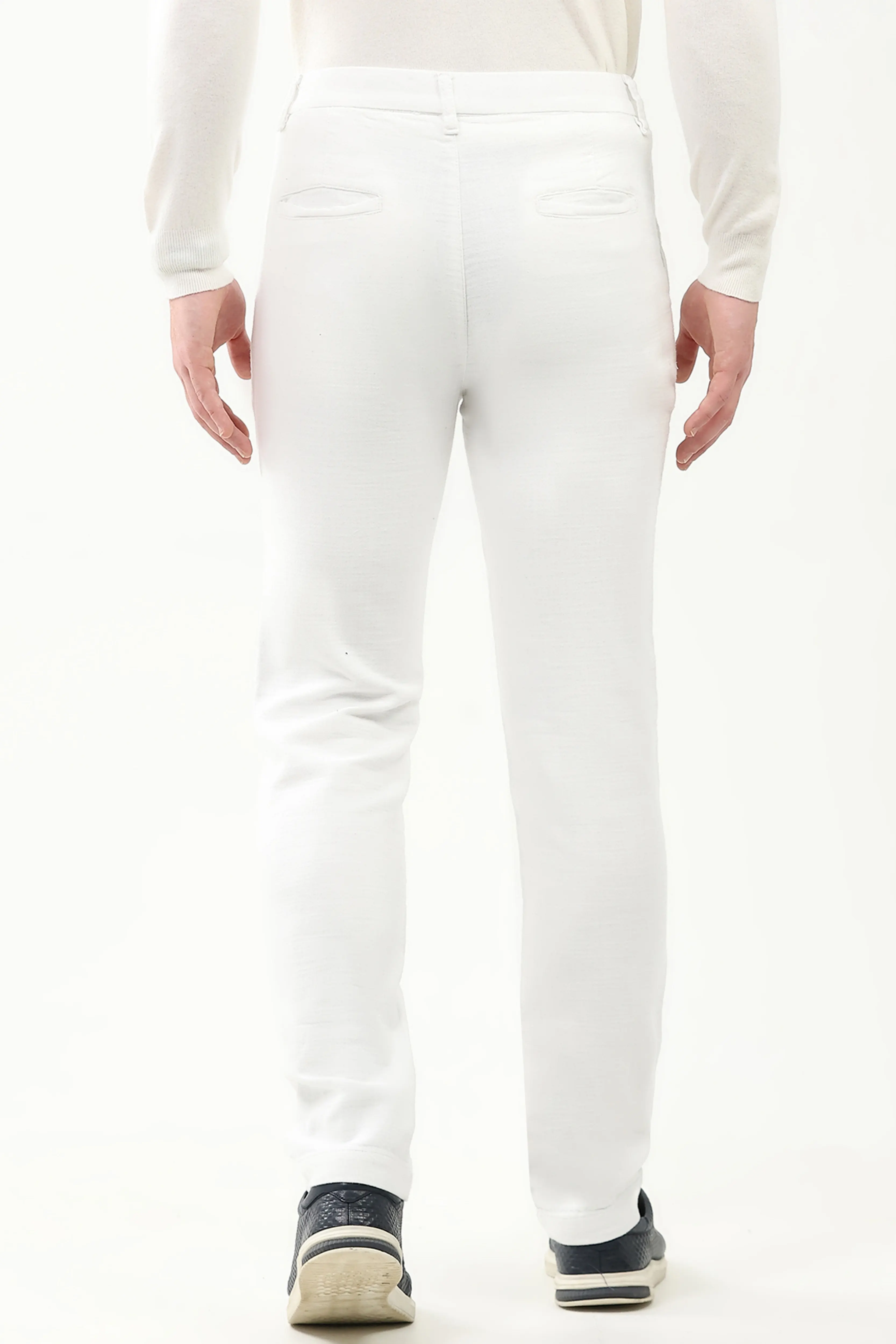 Effortless Solid Cotton Trousers - Image 5