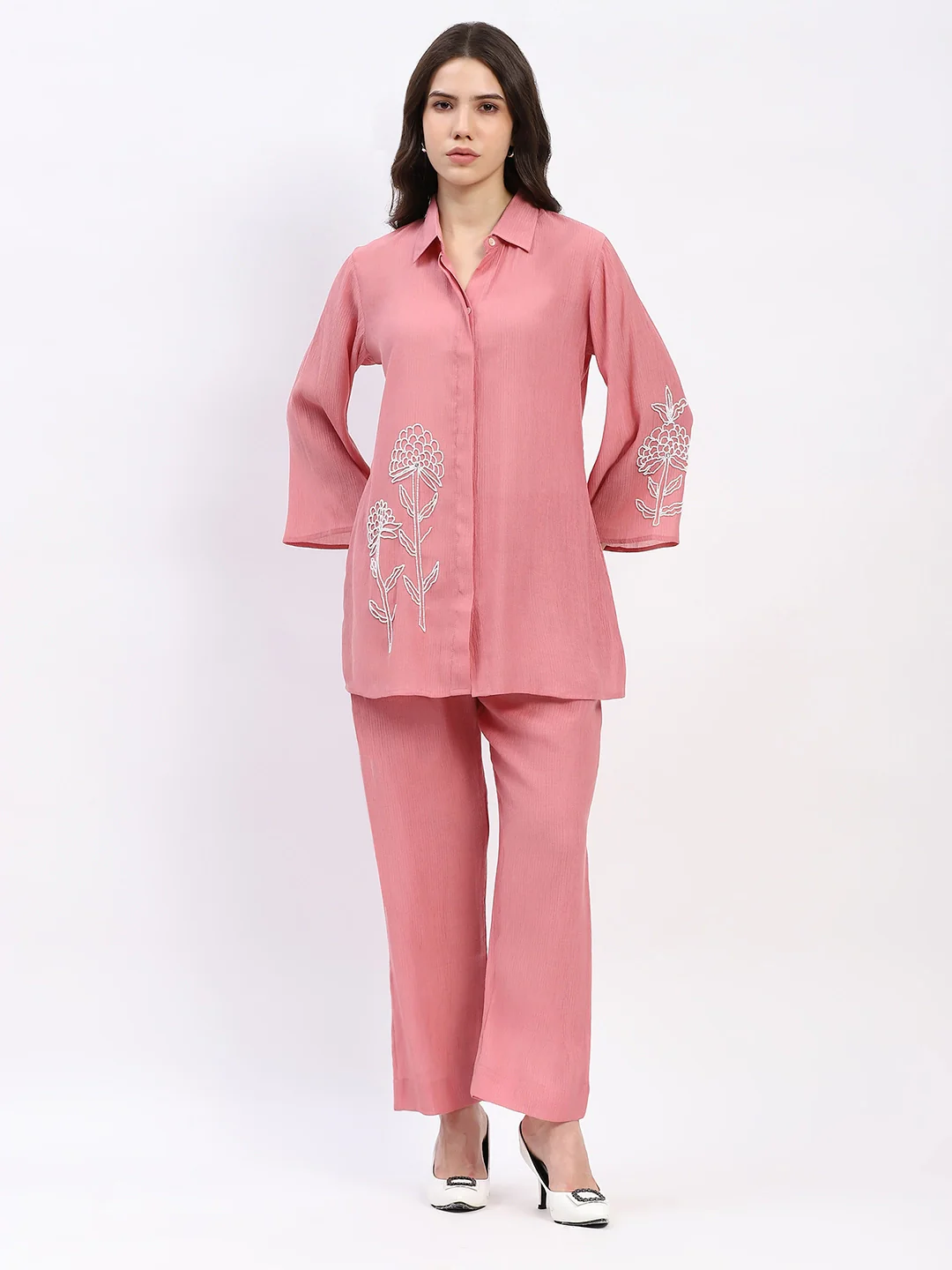 Embellished Shirt Collar Tunic Set - Image 11