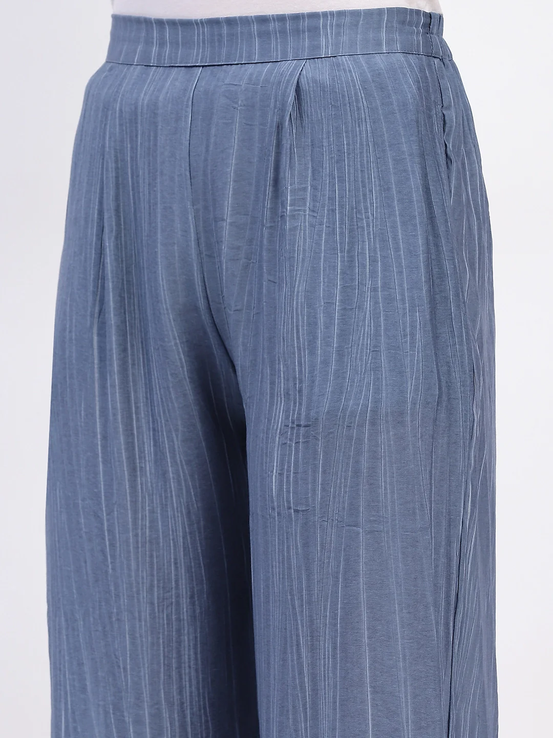 Embellished Striped Viscose Co-ord Set - Image 7