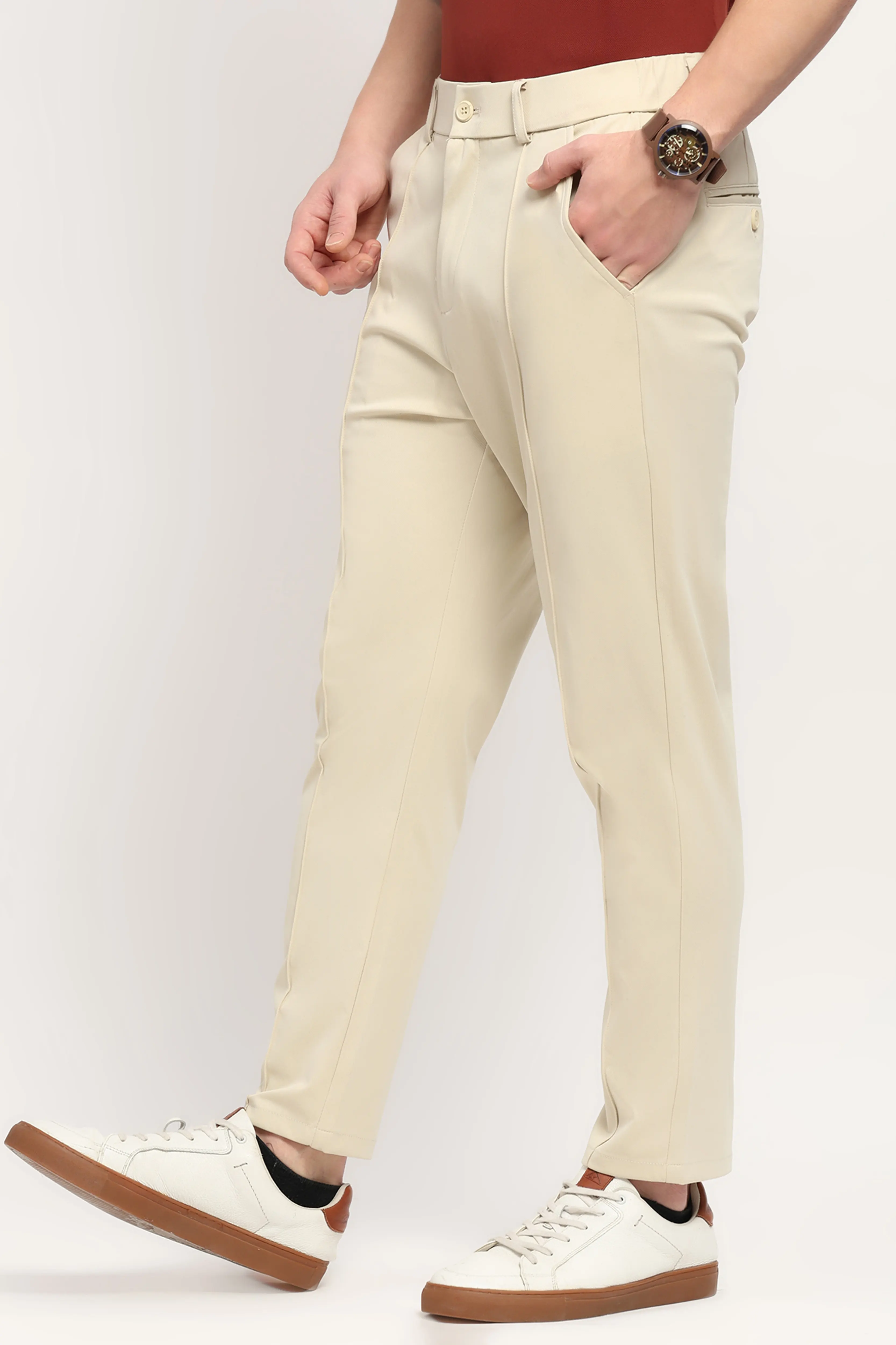 Fawn Slim Fit Trousers - Image 2