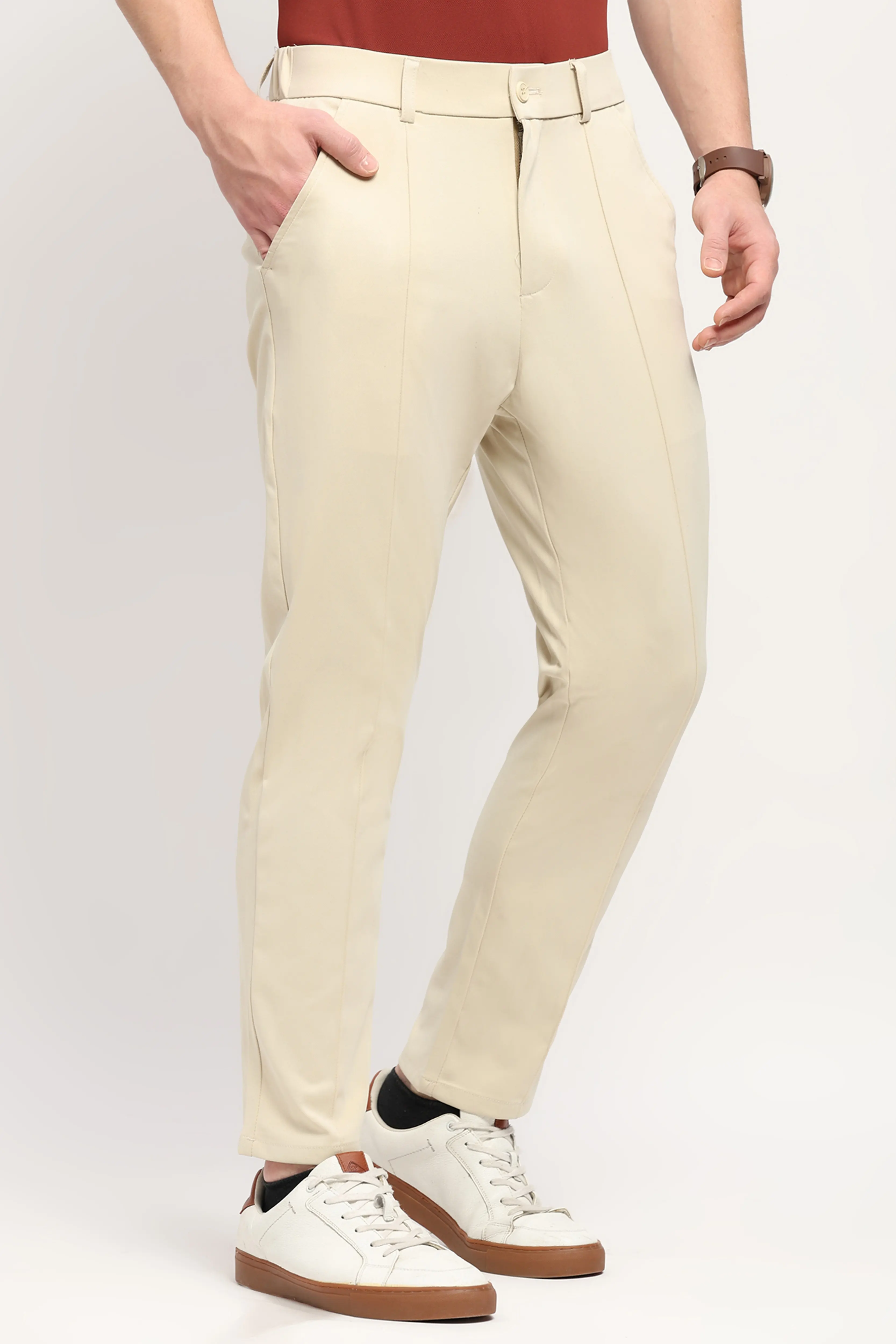 Fawn Slim Fit Trousers - Image 3