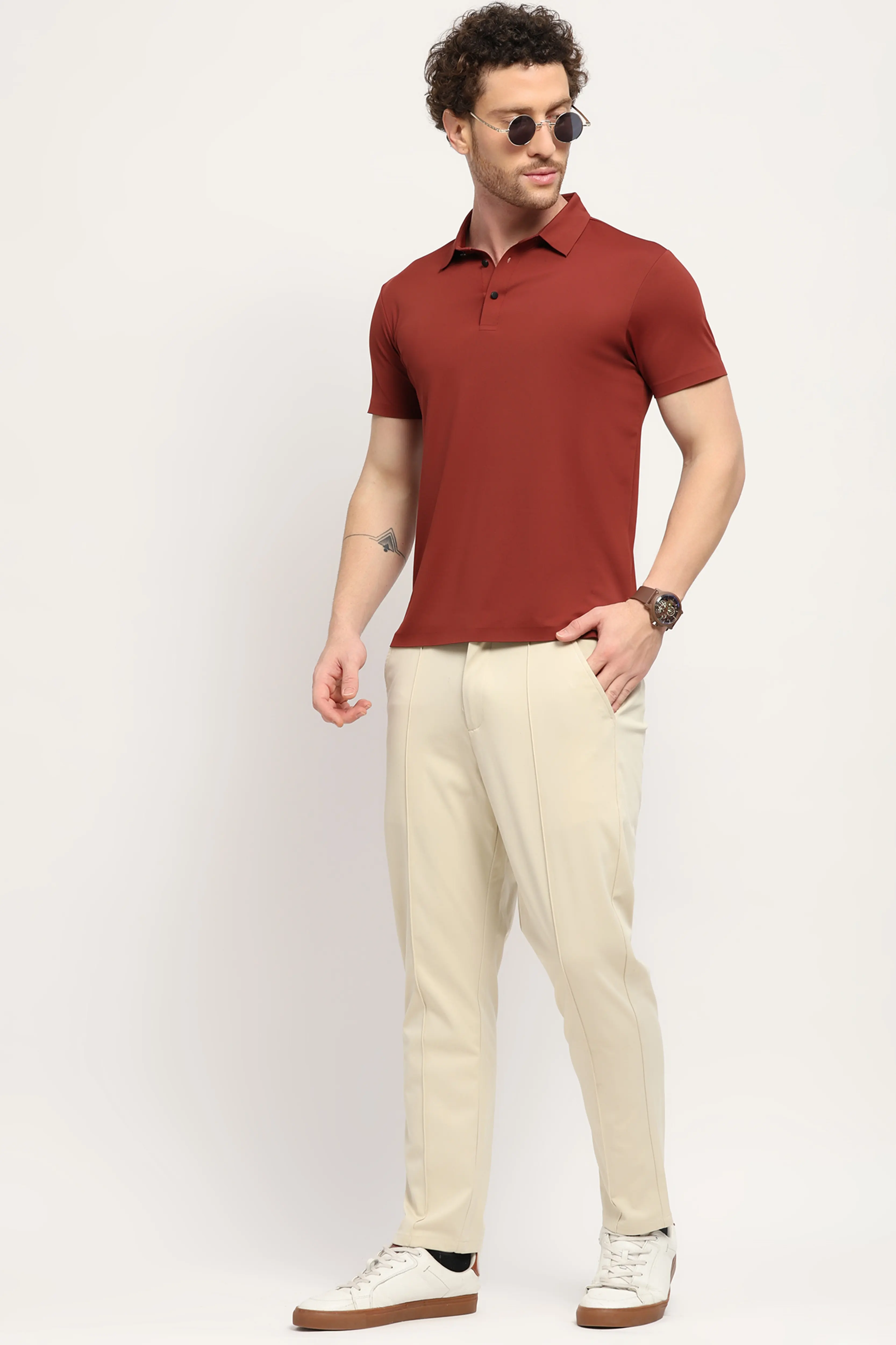 Fawn Slim Fit Trousers - Image 5