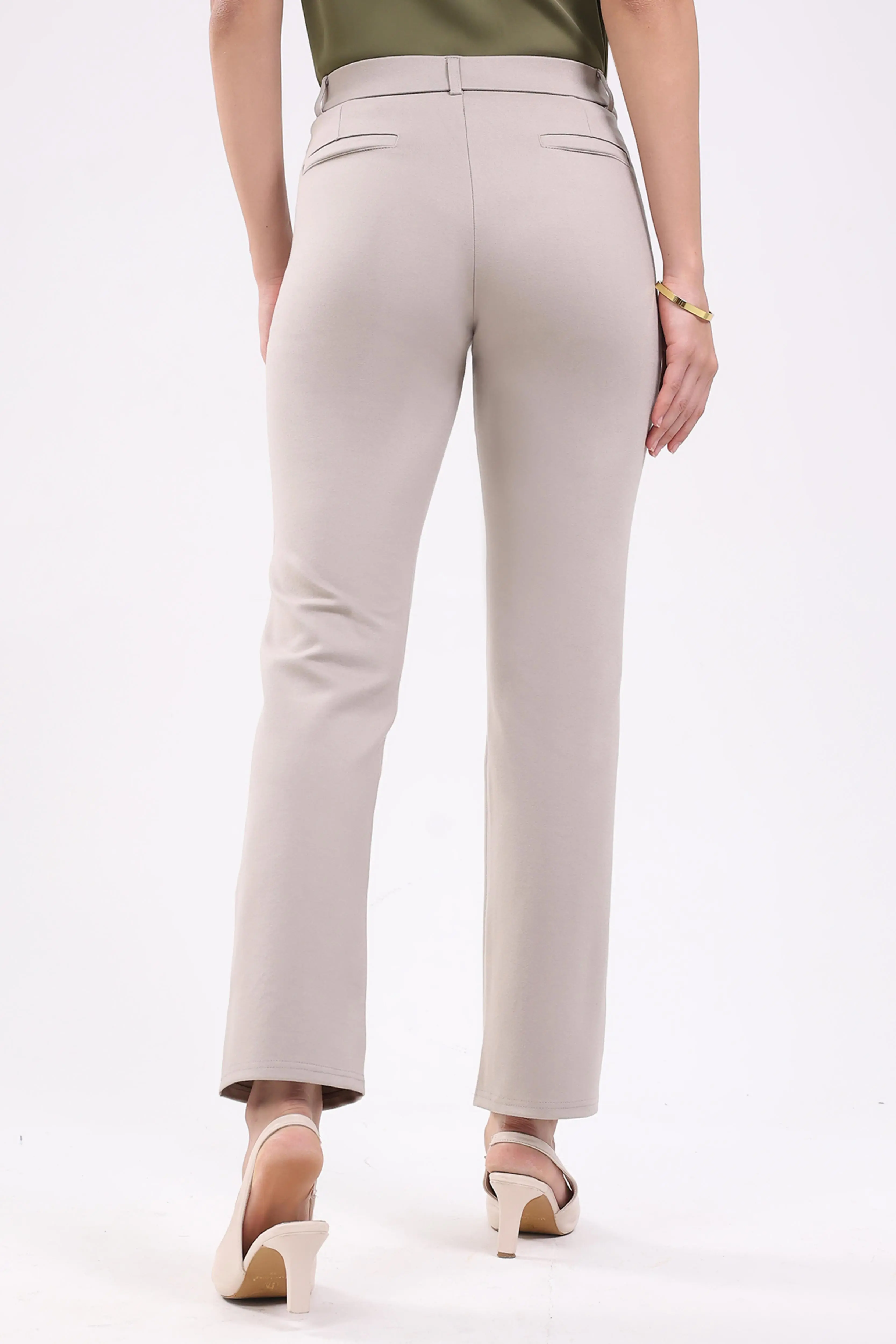 Fawn Straight Cotton Spandex Trousers - Image 4