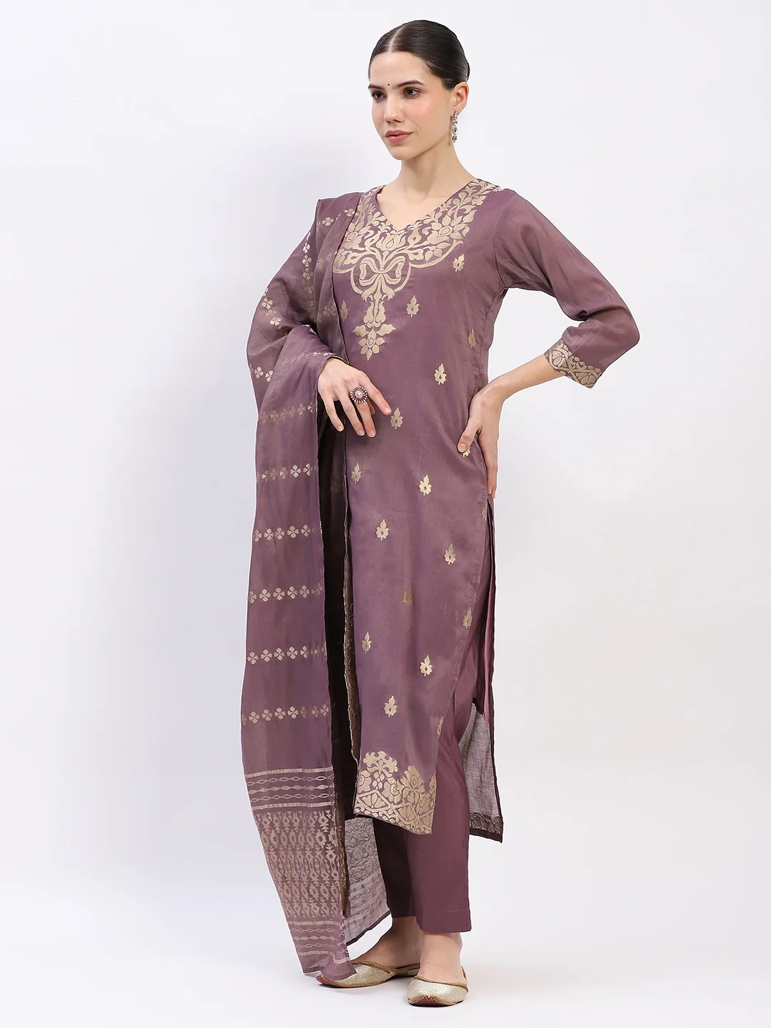 Festive Chanderi Ethnic Suit Set - Image 14