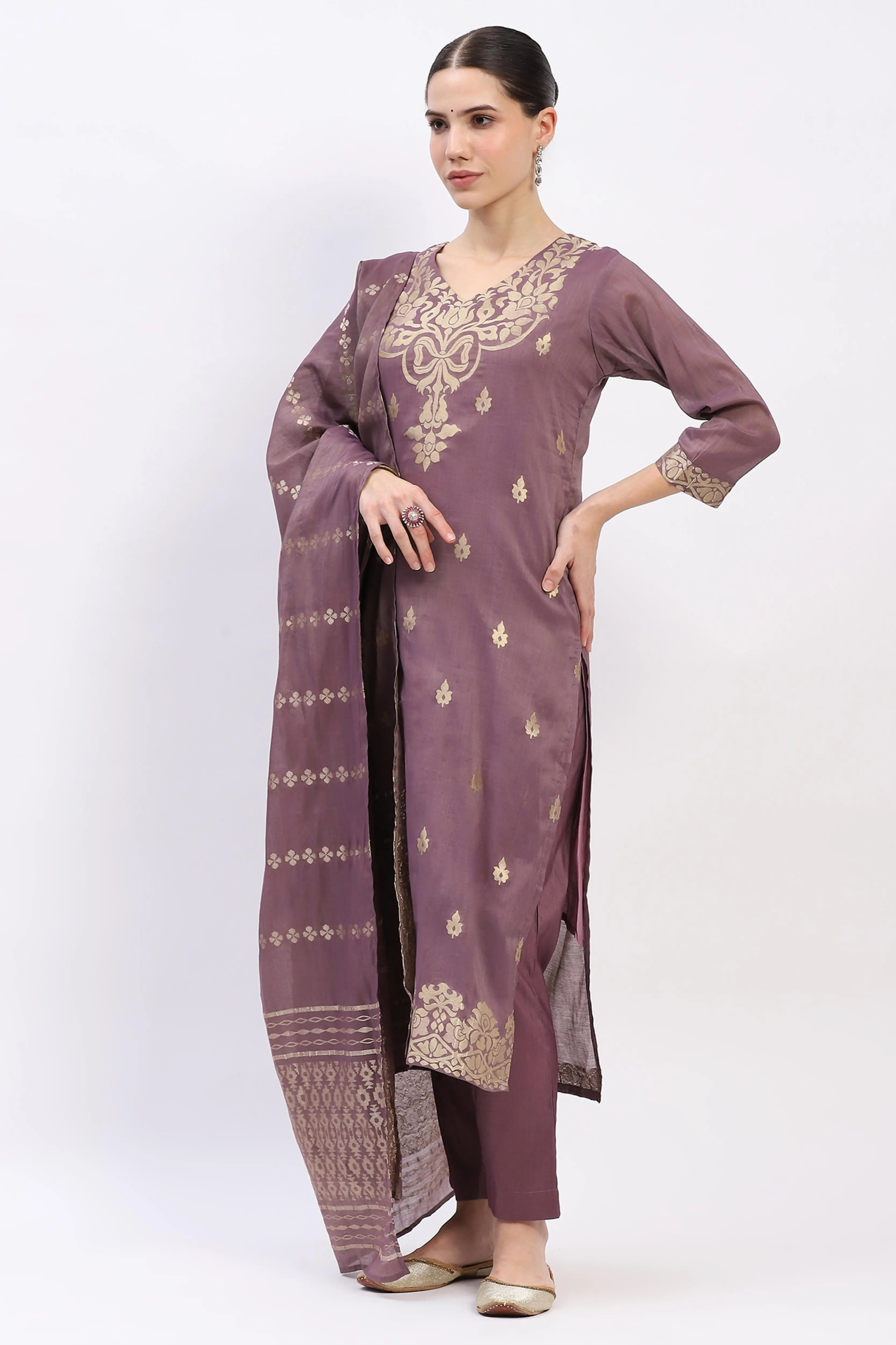 Festive Chanderi Ethnic Suit Set - Image 7
