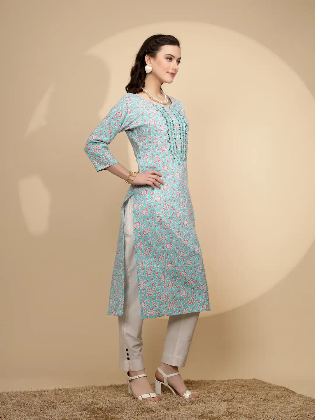 Firozi Cotton Kurta - Image 11