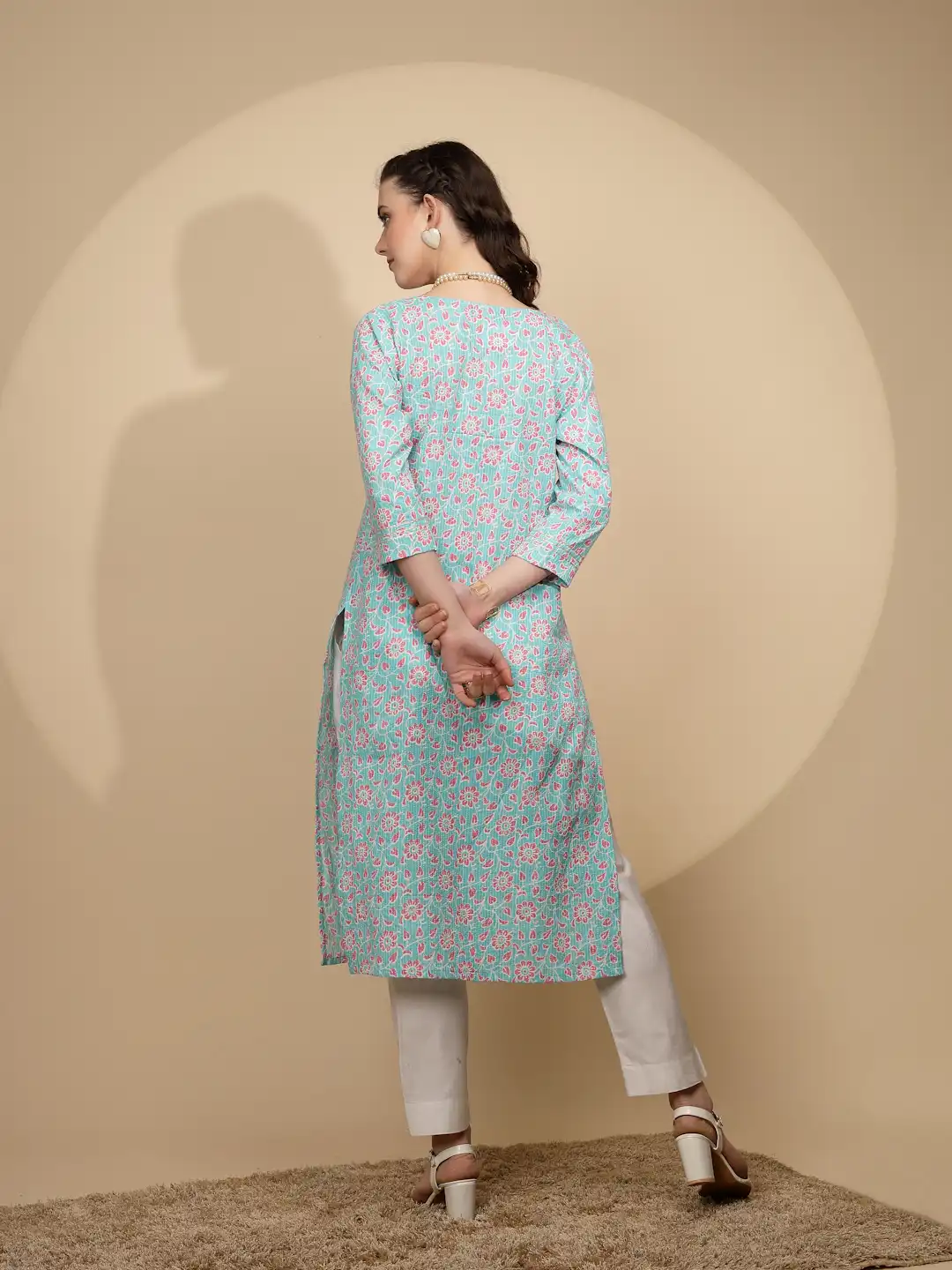 Firozi Cotton Kurta - Image 13