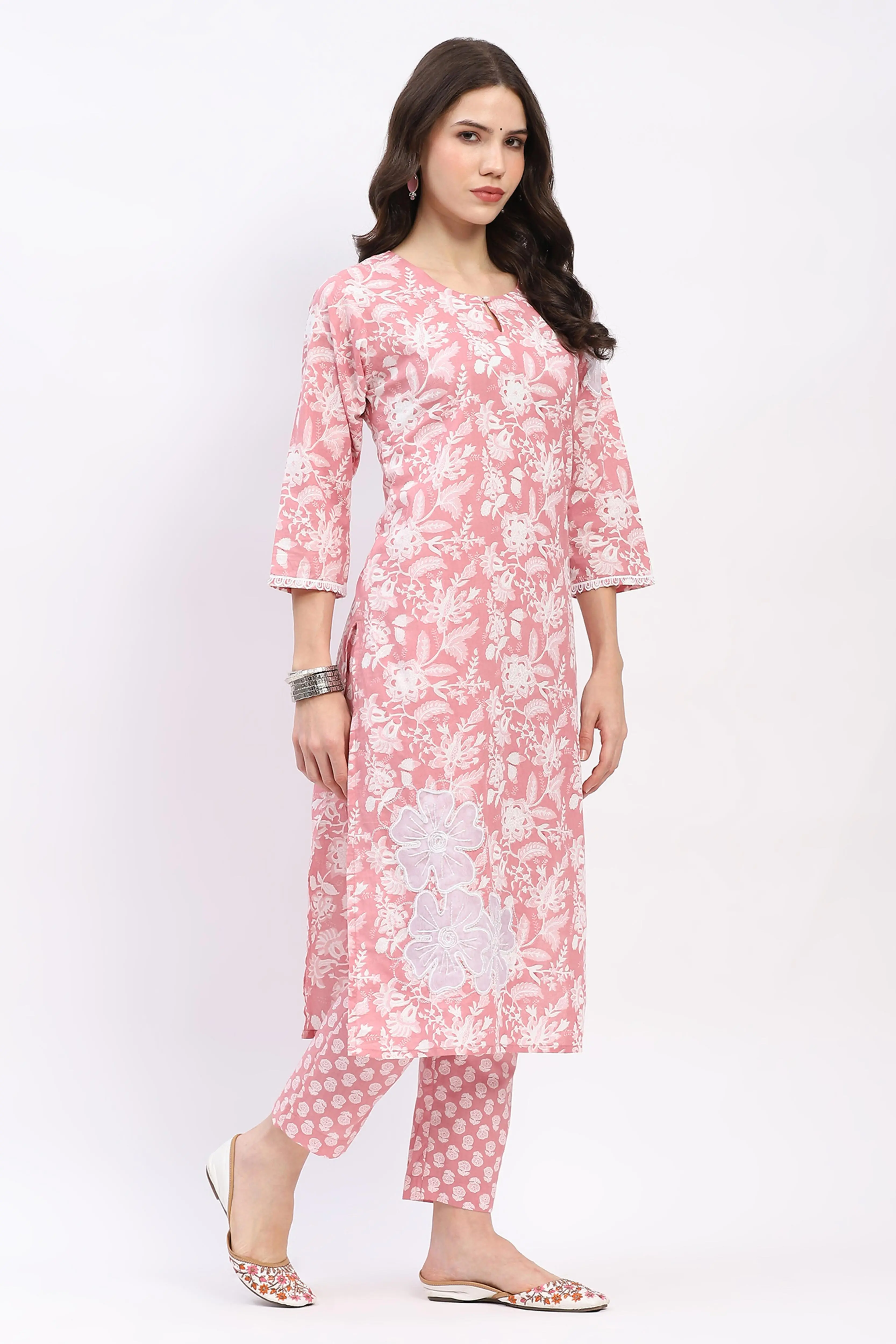Floral Cotton Suit Set - Image 4