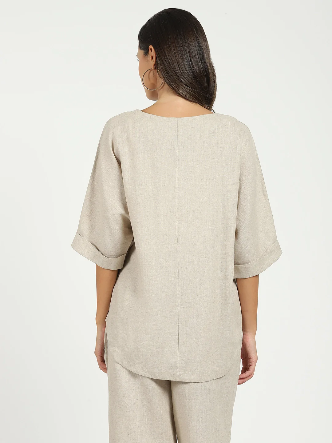 Floral Embroidered Linen Loose Top - Image 16