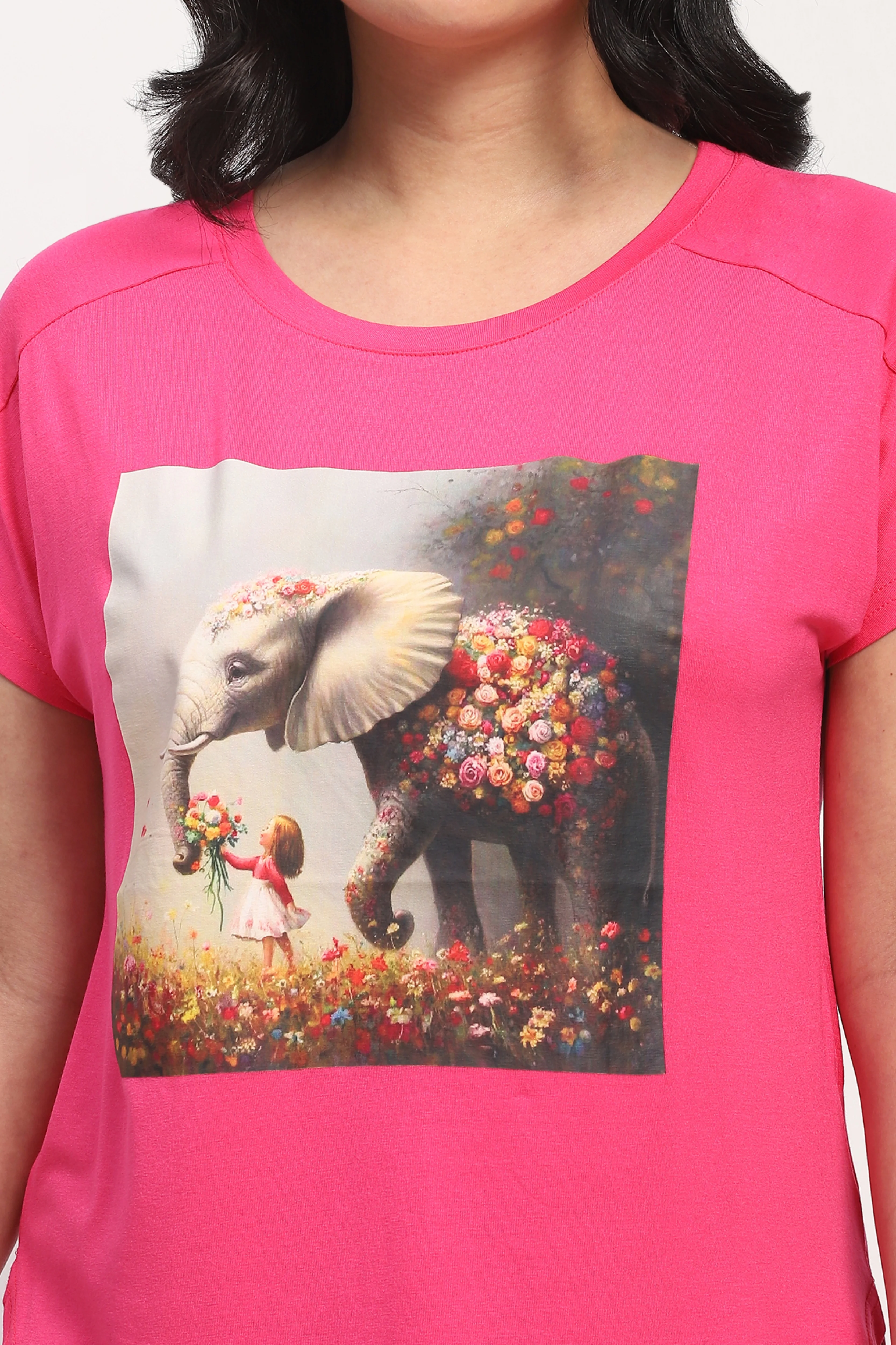 Fuchsia Animal Love Printed Top - Image 7
