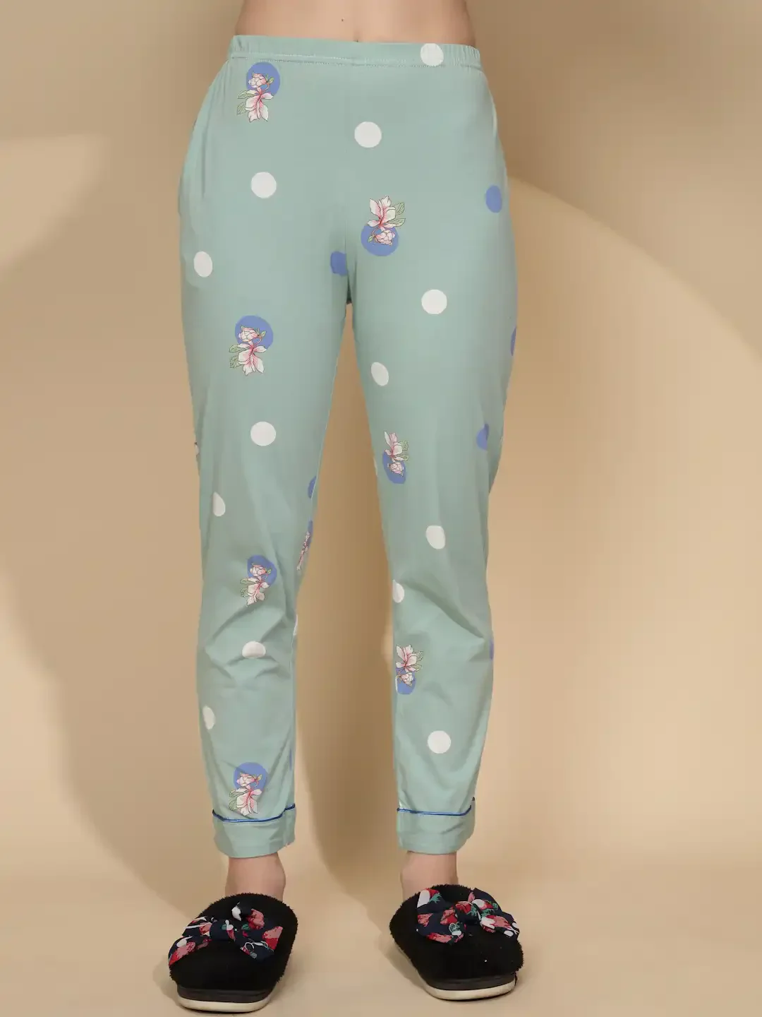 Green Cotton Night Suit - Image 10