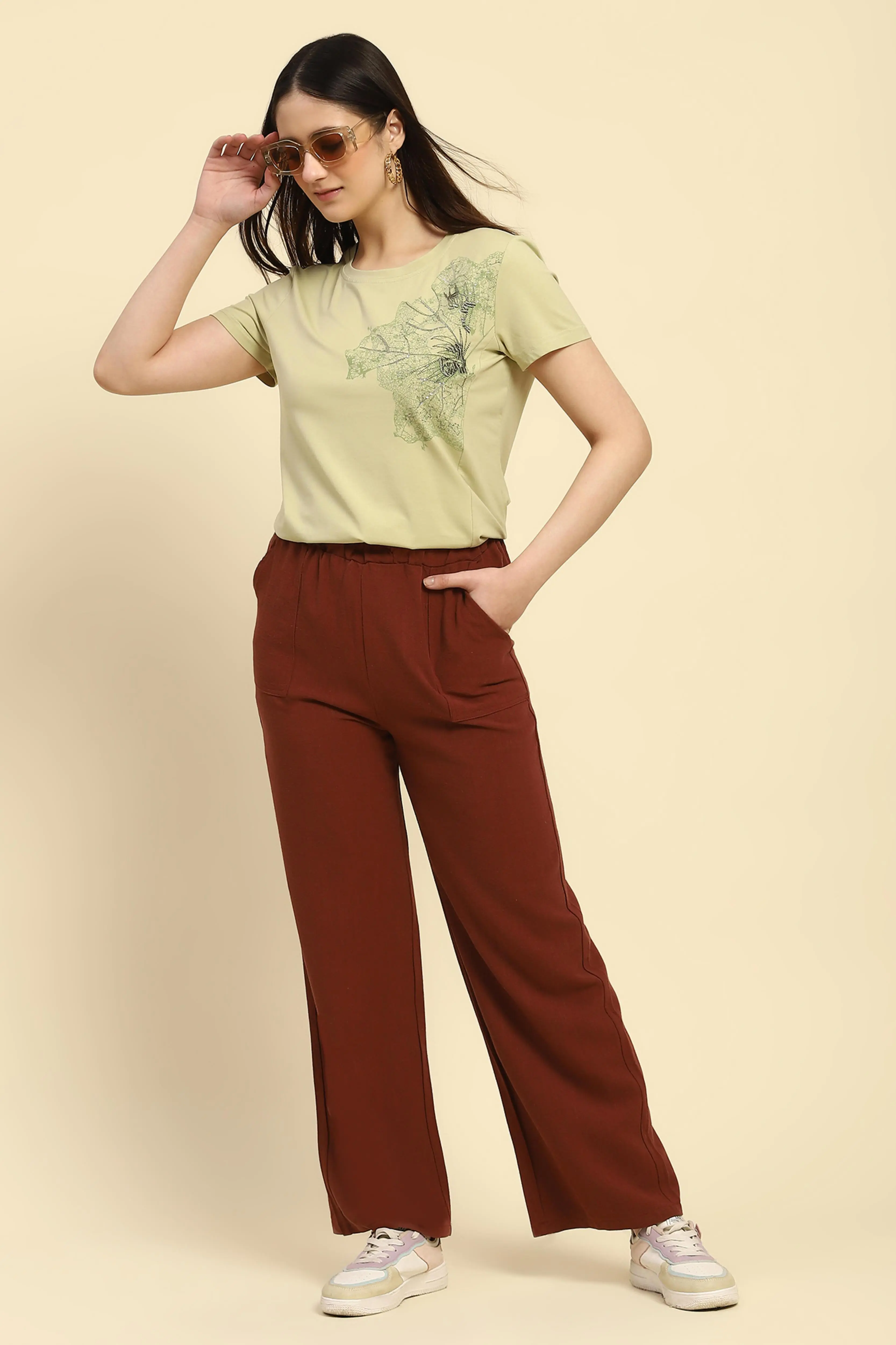 Green Embroidered Modal Top - Image 6