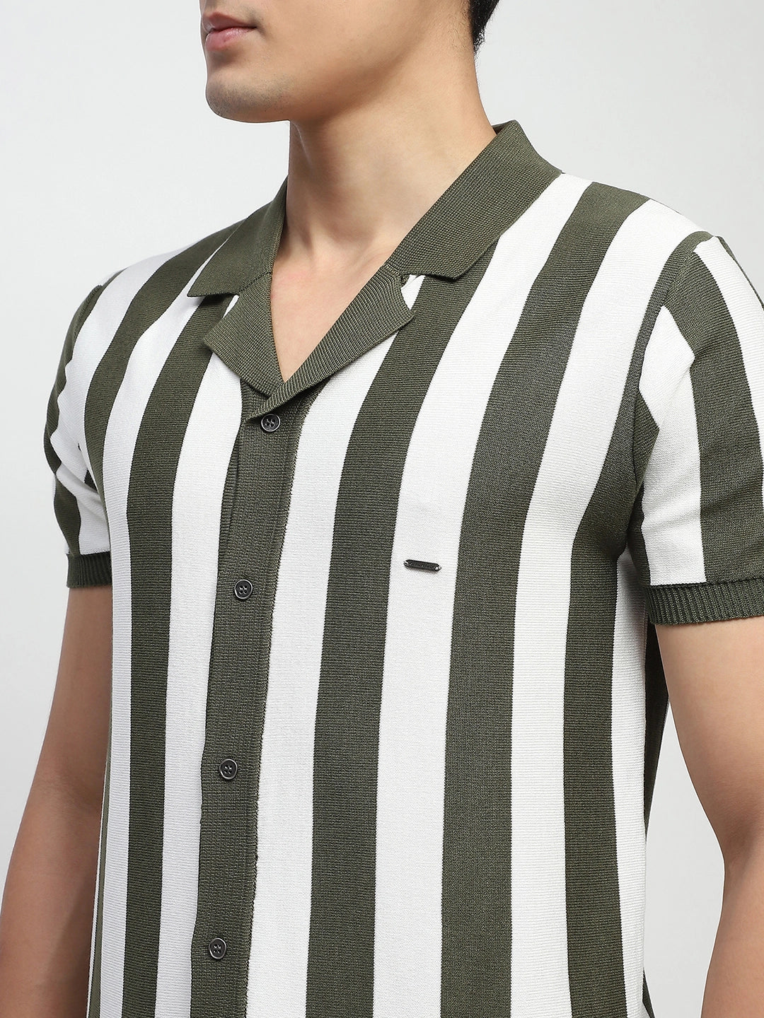 Striped Knitted Viscose Shirt - Image 11