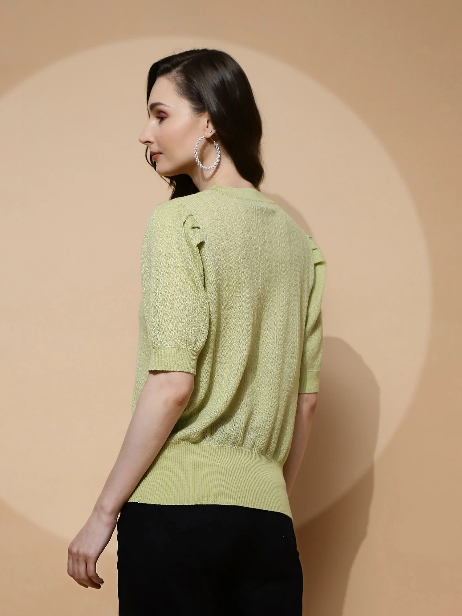 Green Regular Fit Top For Women - Image 4