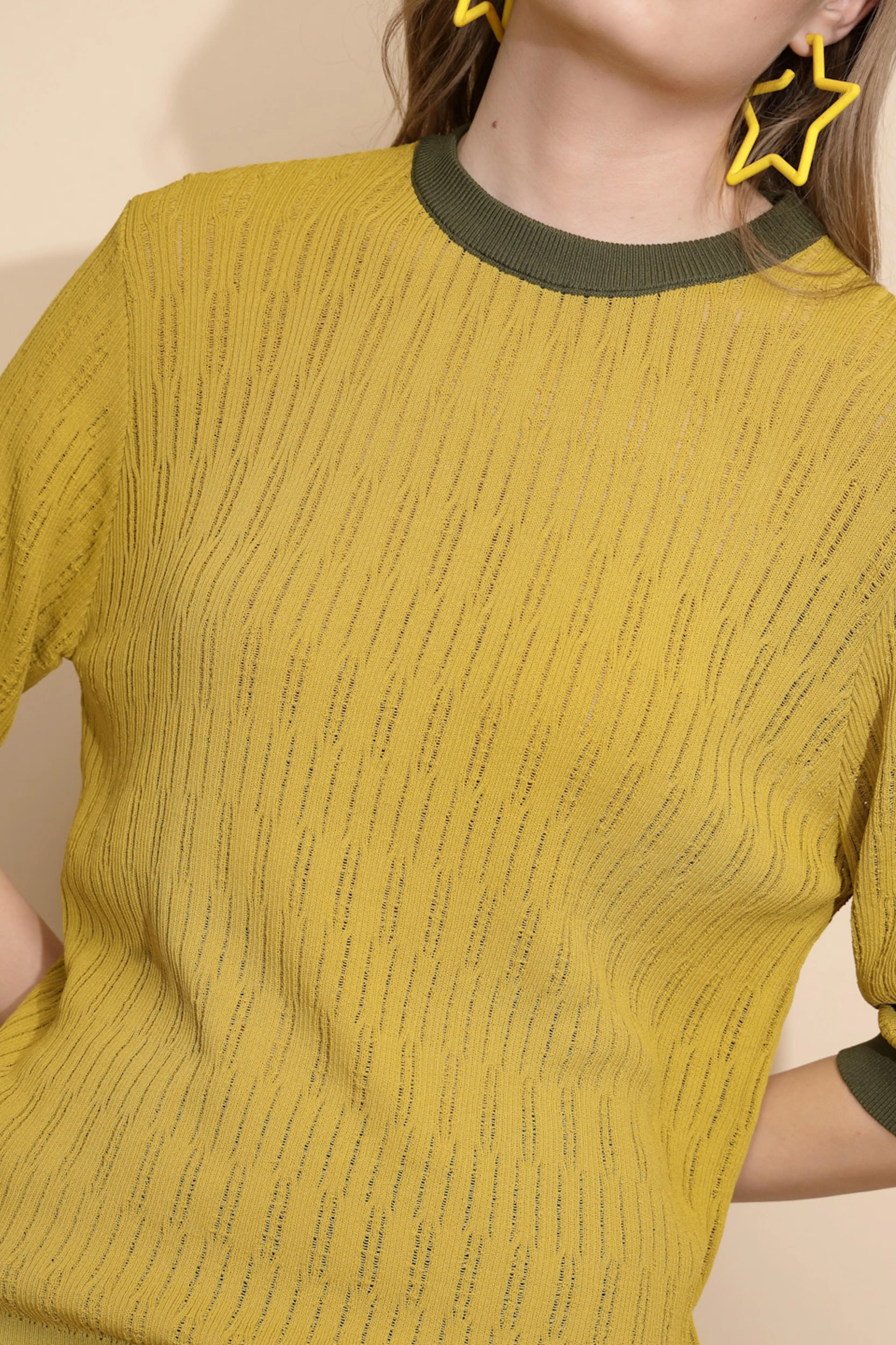 Green Viscose Blend Regular Fit Top - Image 5
