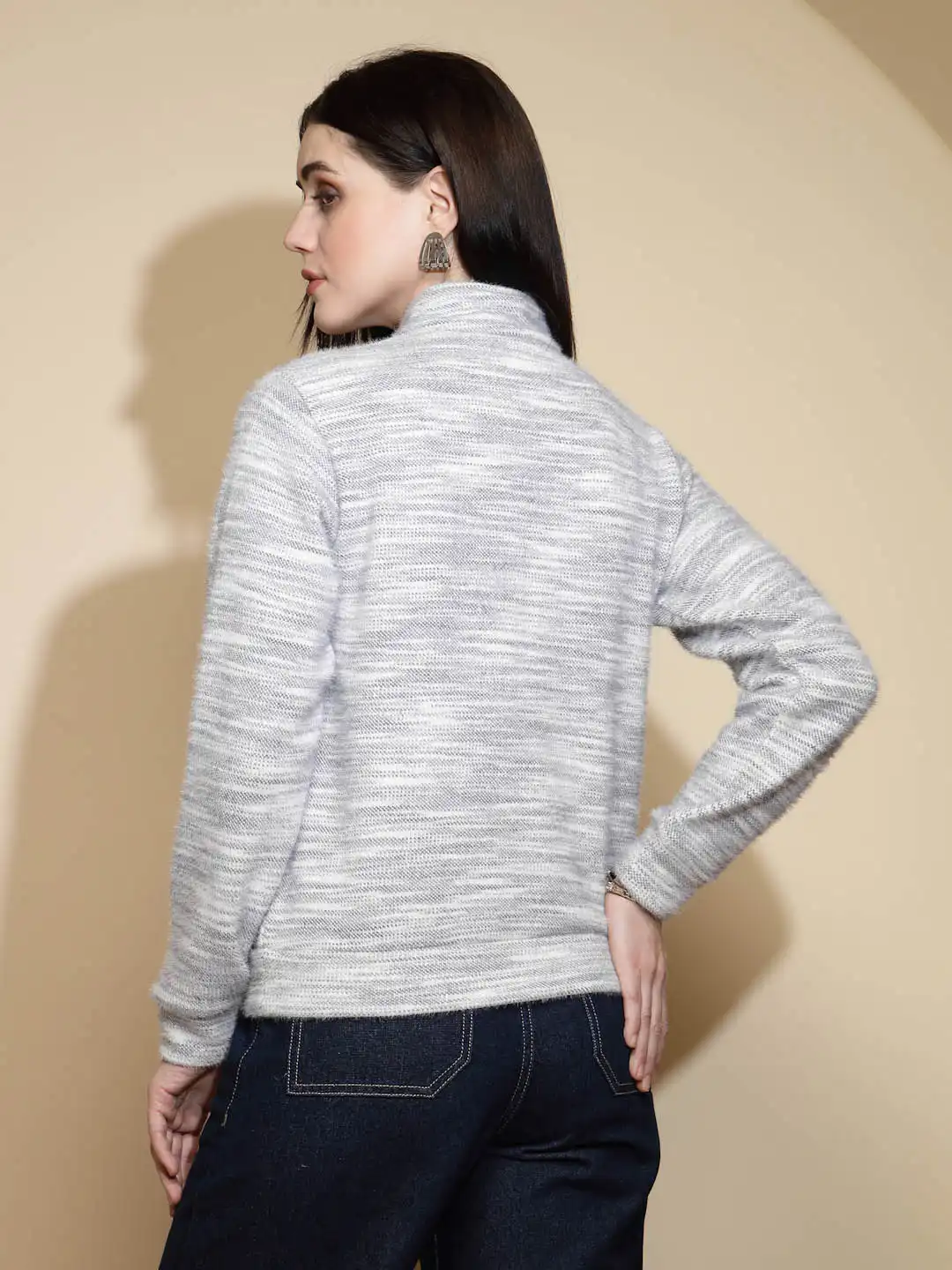 Grey Abstract Acrylic Sweatshirt - Image 12